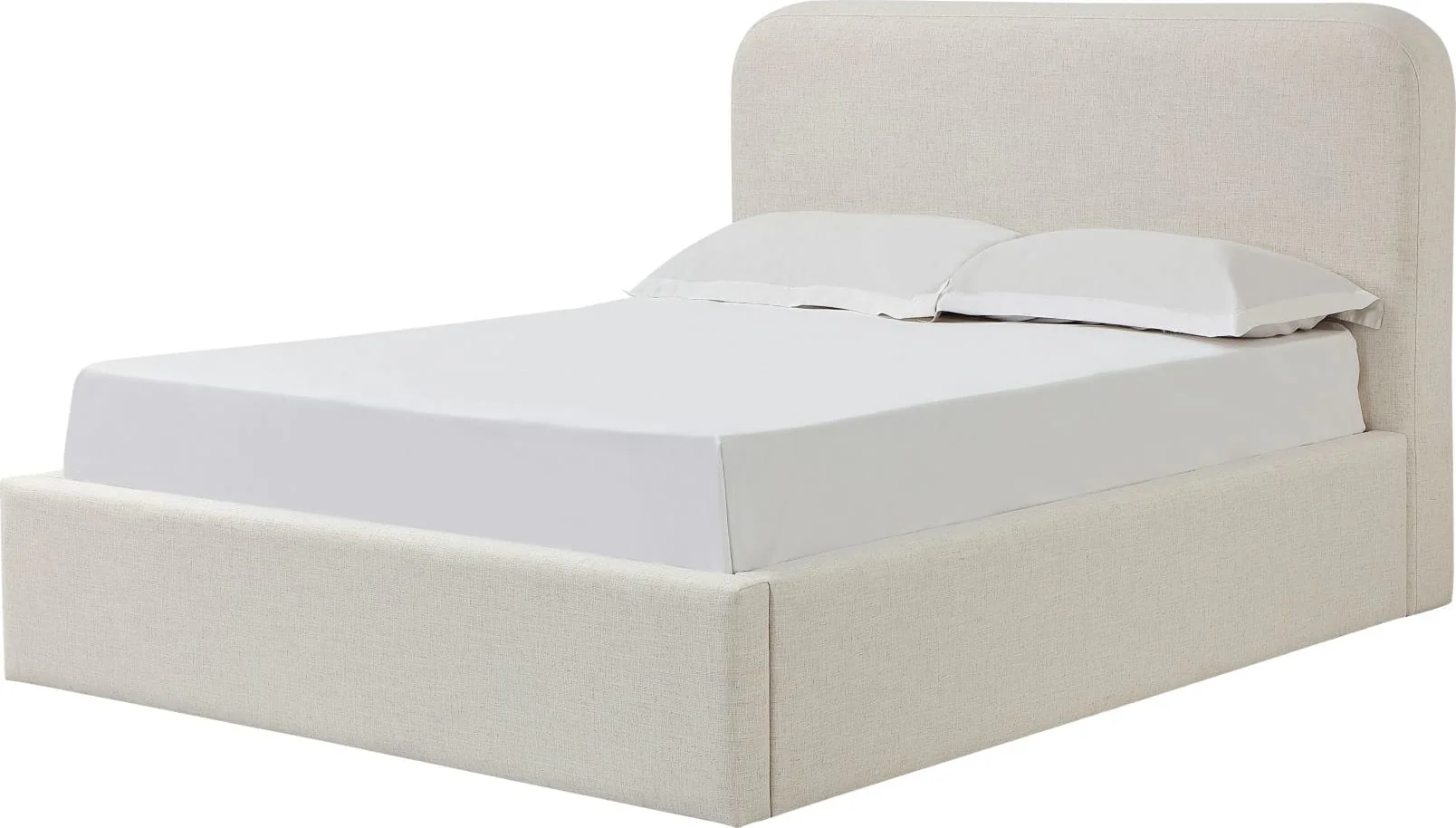 Virgil Off-White Whipped Honey King Upholstered Platform Bed - Image 3