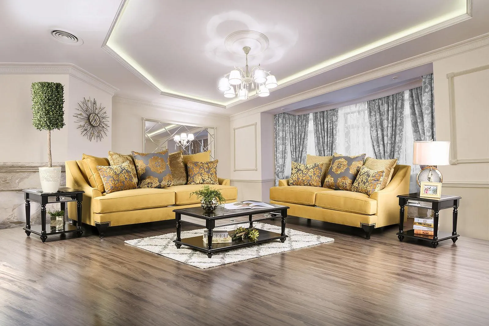 Viscontti Gold/Gray Chair - Image 4