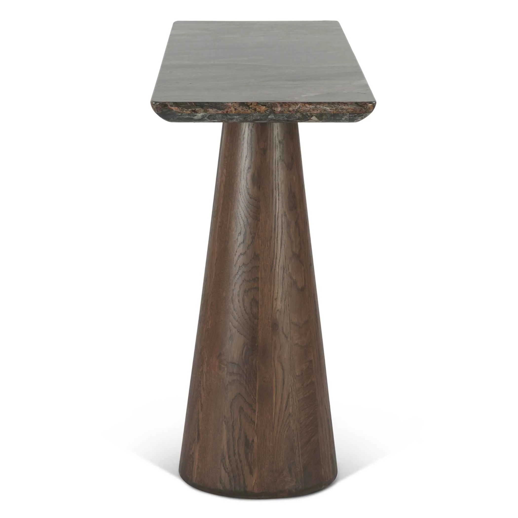 Vista 60" Console Table with Lava Marble and Dark Mango Base - Image 3