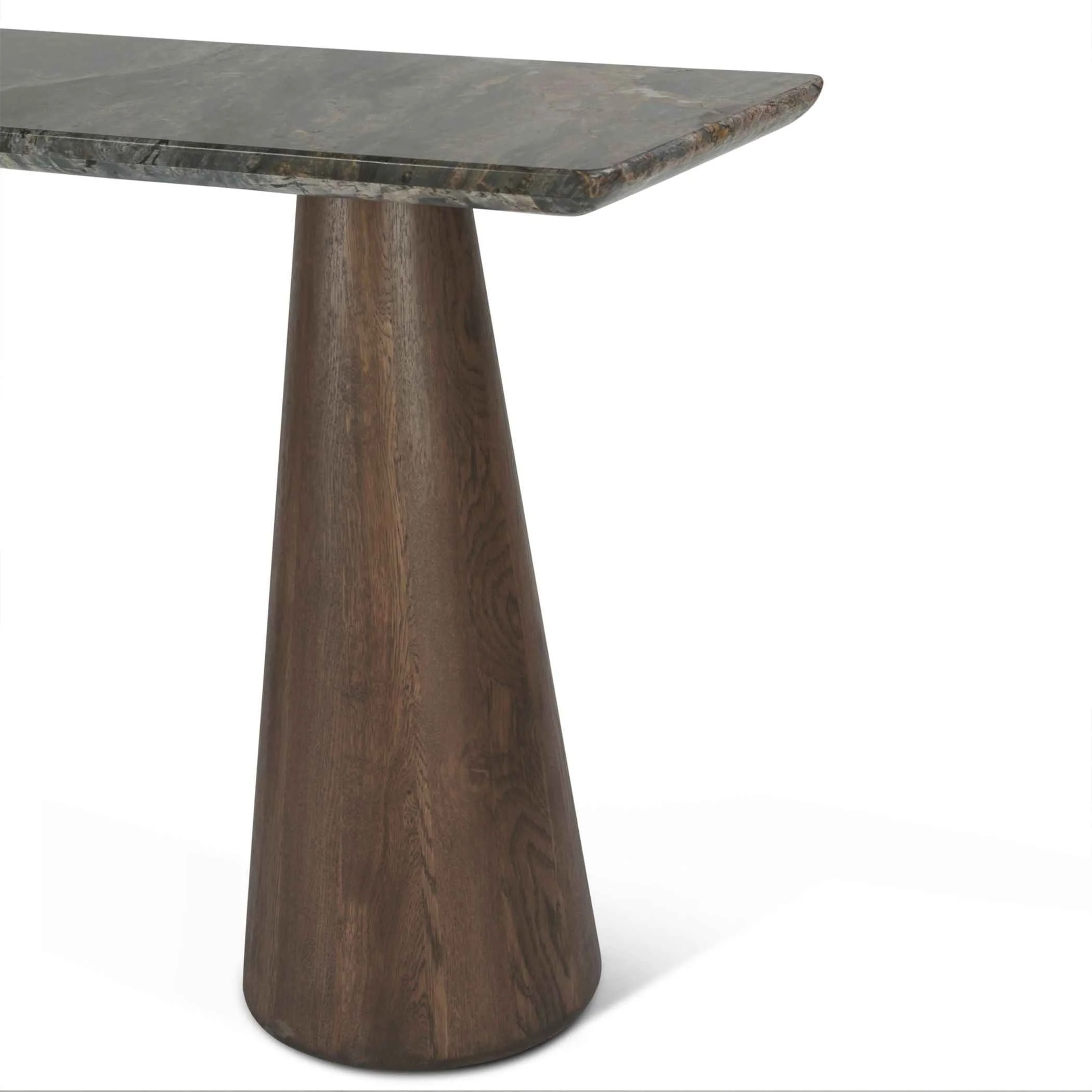 Vista 60" Console Table with Lava Marble and Dark Mango Base - Image 4
