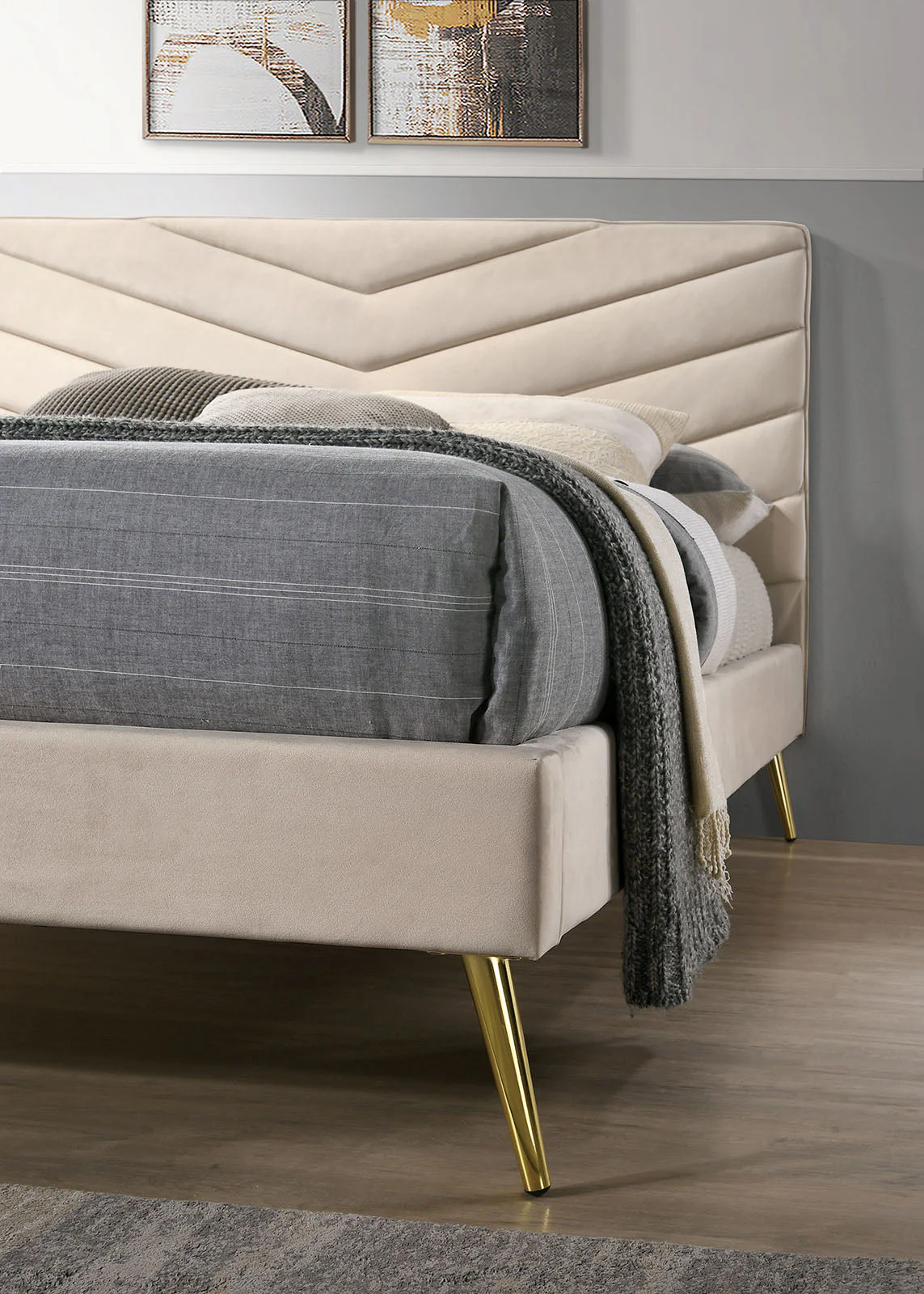 Vivar Beige Queen Bed - Image 2