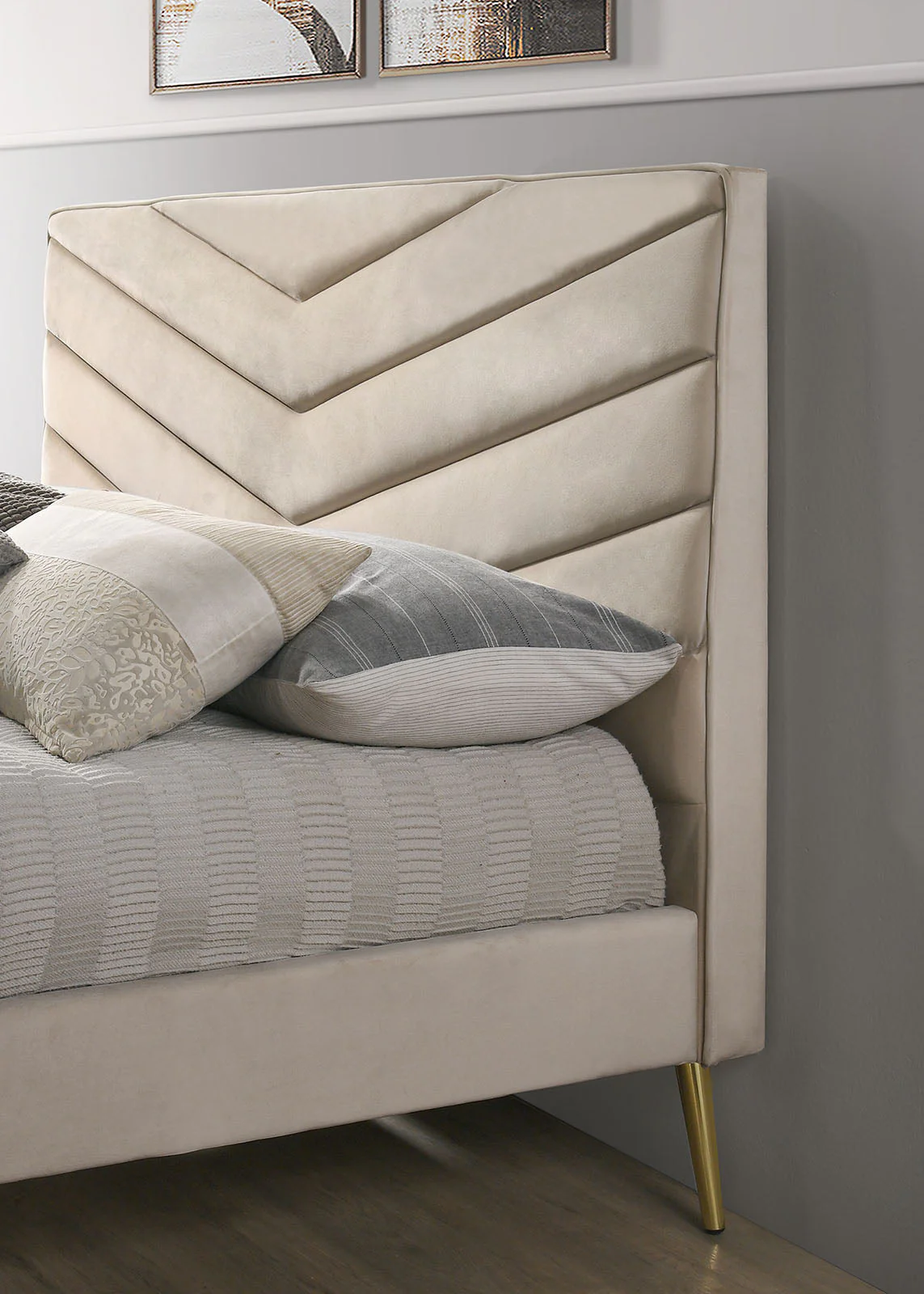 Vivar Beige Queen Bed - Image 3