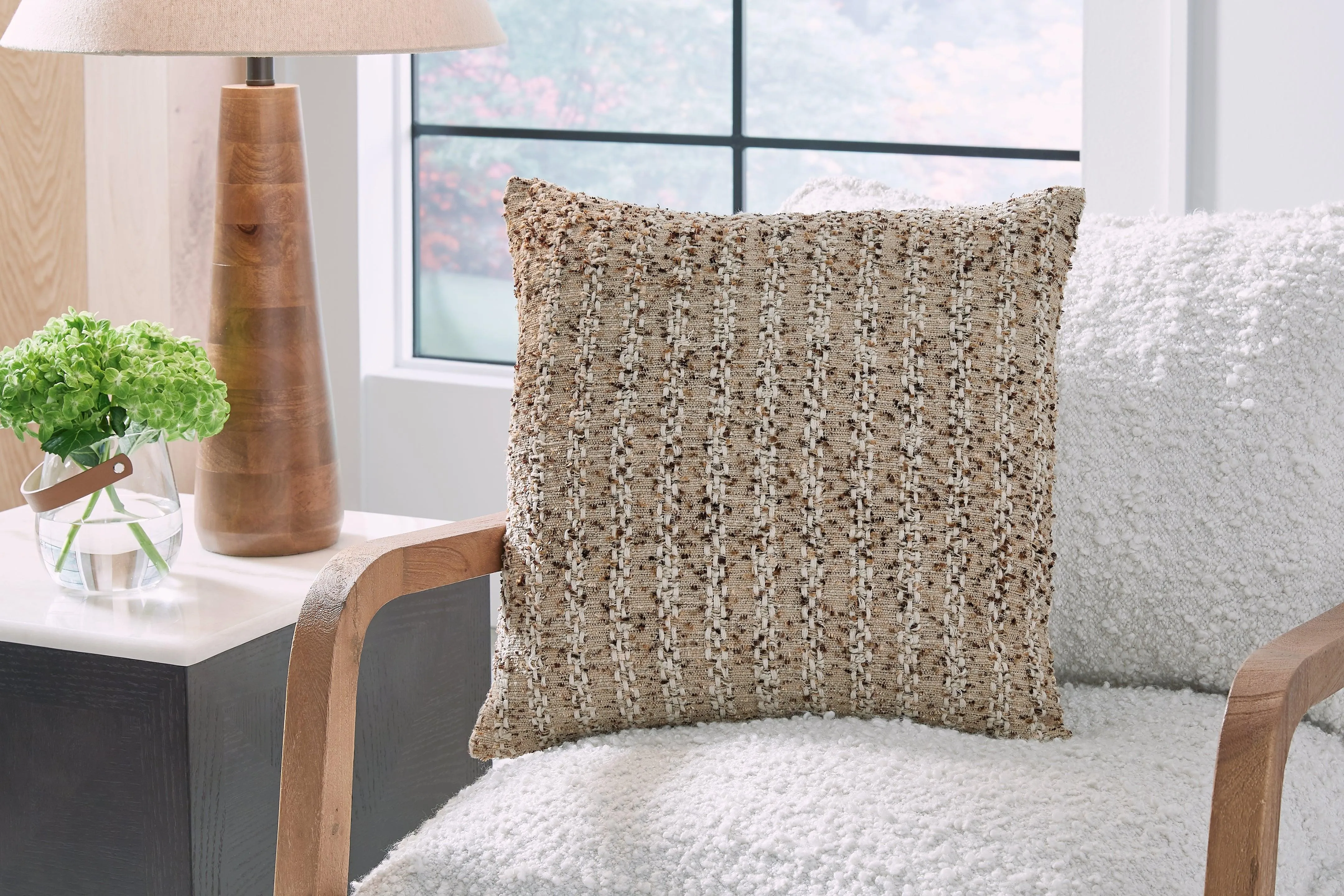Vorlane Tan/Brown/White Pillow (Set of 4) - Image 5