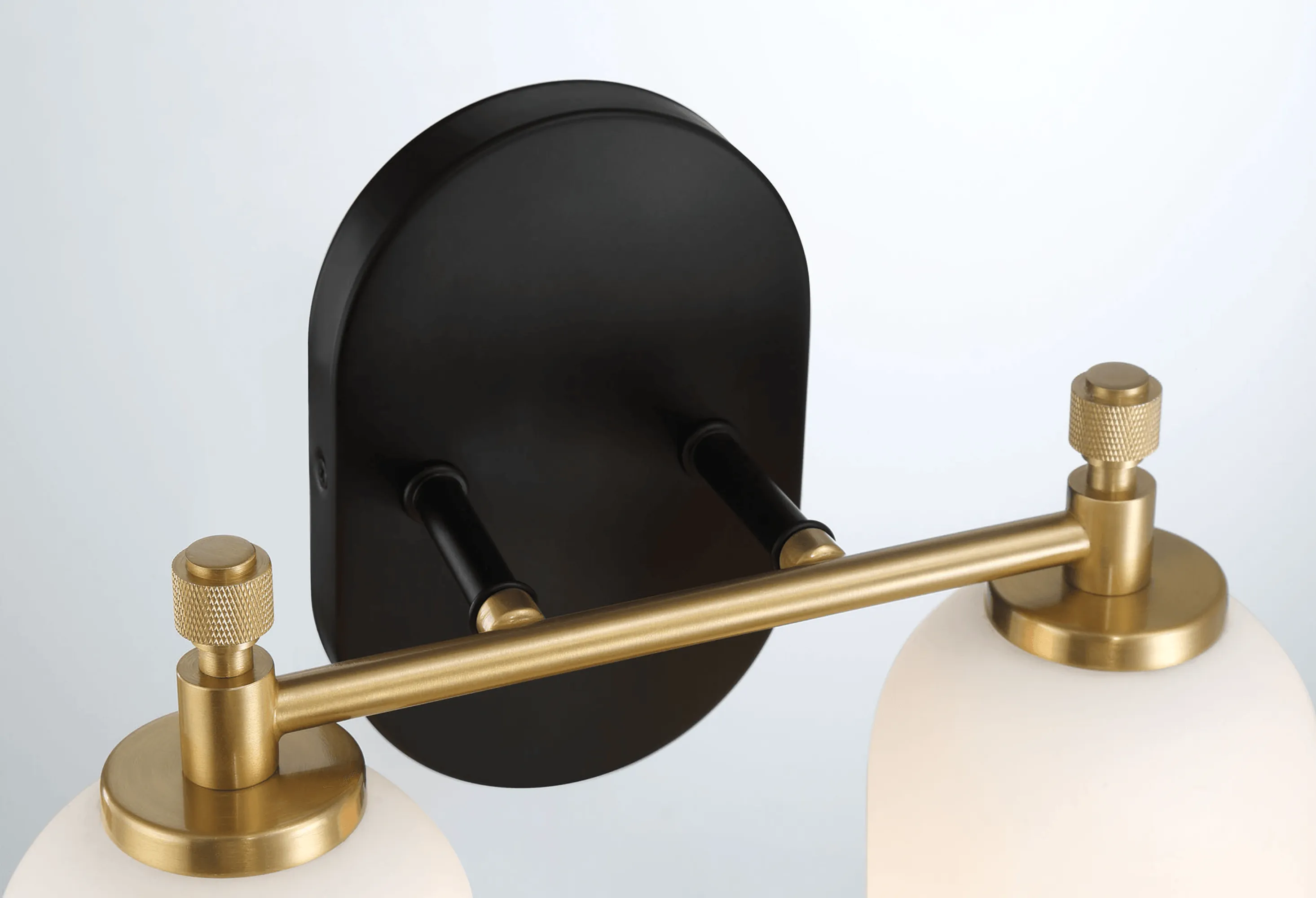 Vortex Two Lights Vanity in Traditional Style for Over Bathroom Mirror Wall Sconce 12.25"W × 10.125"H × 5.5"E With White Frosted Glass - Image 5