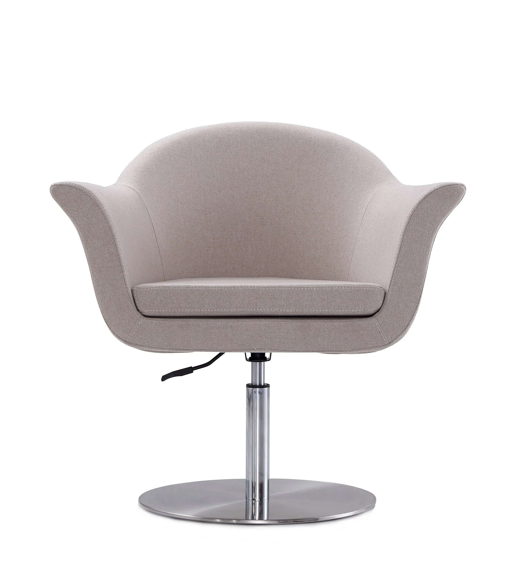 Voyager Swivel Adjustable Accent Chair in Barley and Brushed Metal - Image 4