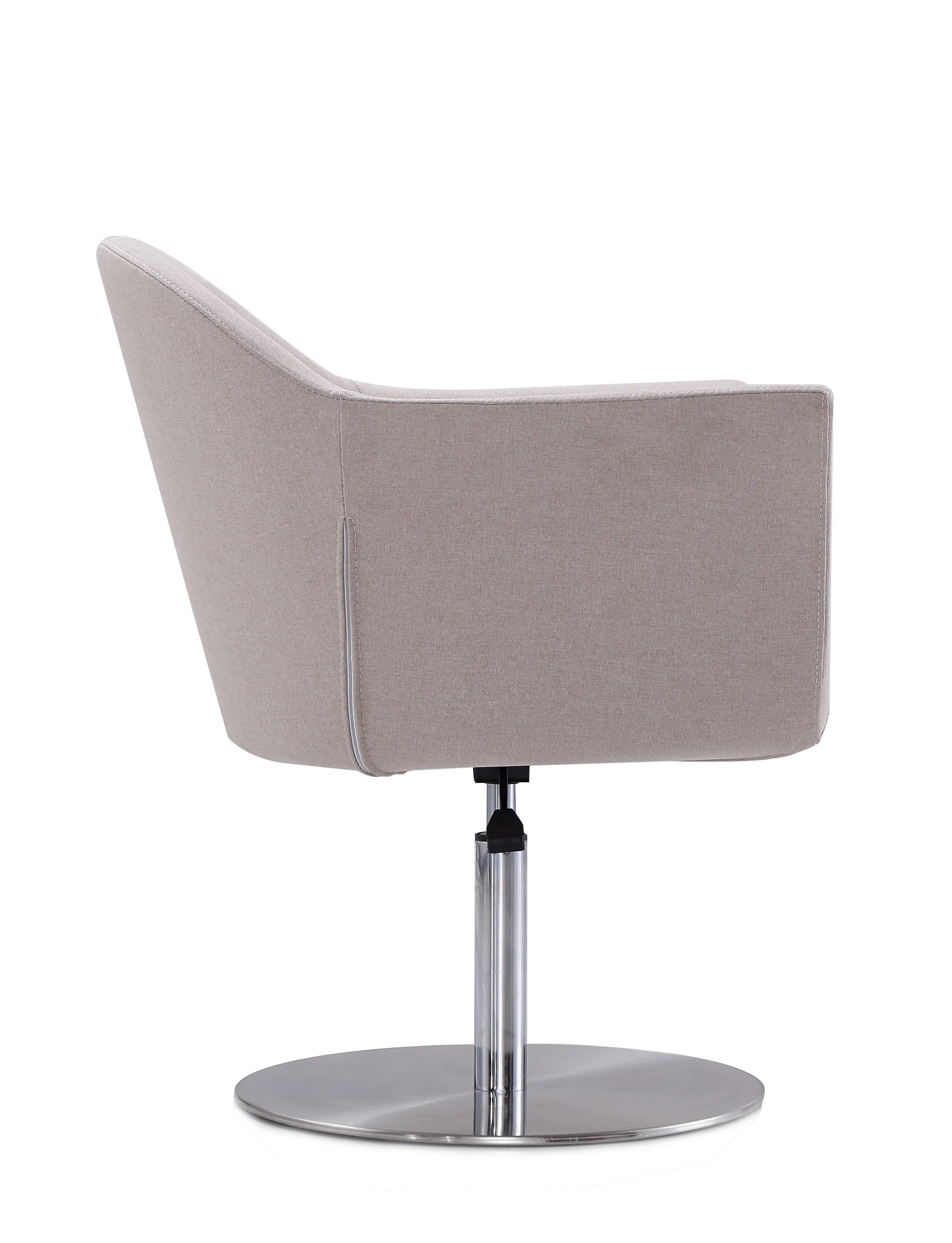 Voyager Swivel Adjustable Accent Chair in Barley and Brushed Metal - Image 5