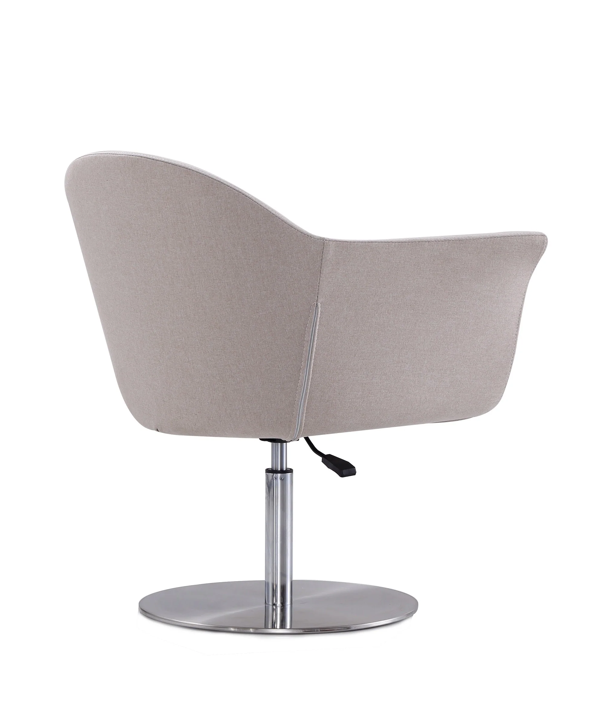 Voyager Swivel Adjustable Accent Chair in Barley and Brushed Metal - Image 6