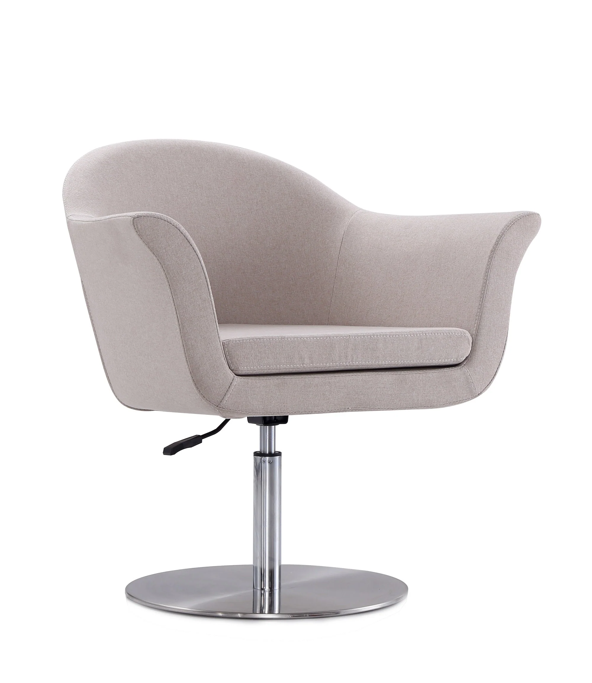 Voyager Swivel Adjustable Accent Chair in Barley and Brushed Metal (set of 2) - Image 3
