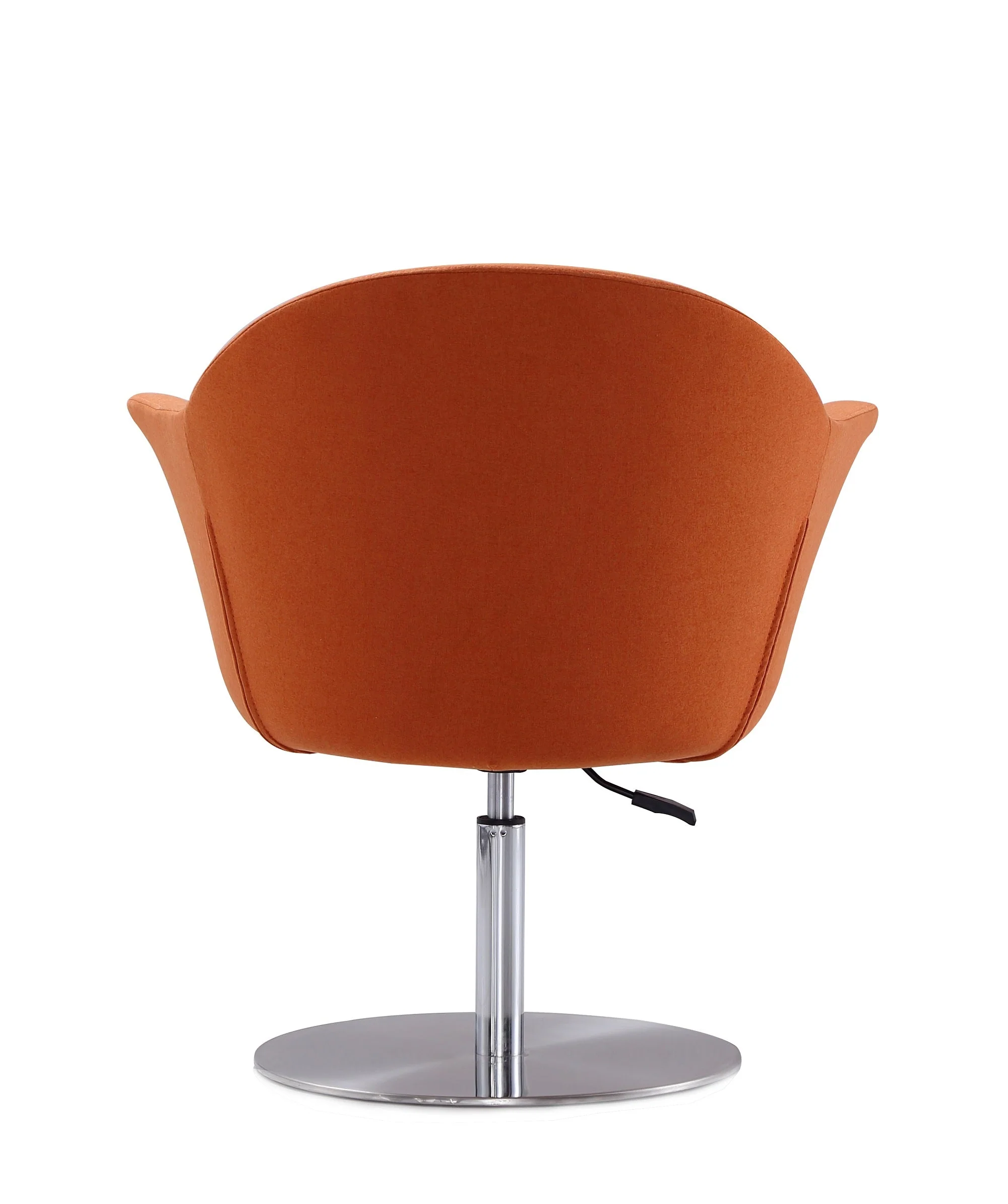 Voyager Swivel Adjustable Accent Chair in Orange and Brushed Metal (set of 2) - Image 7