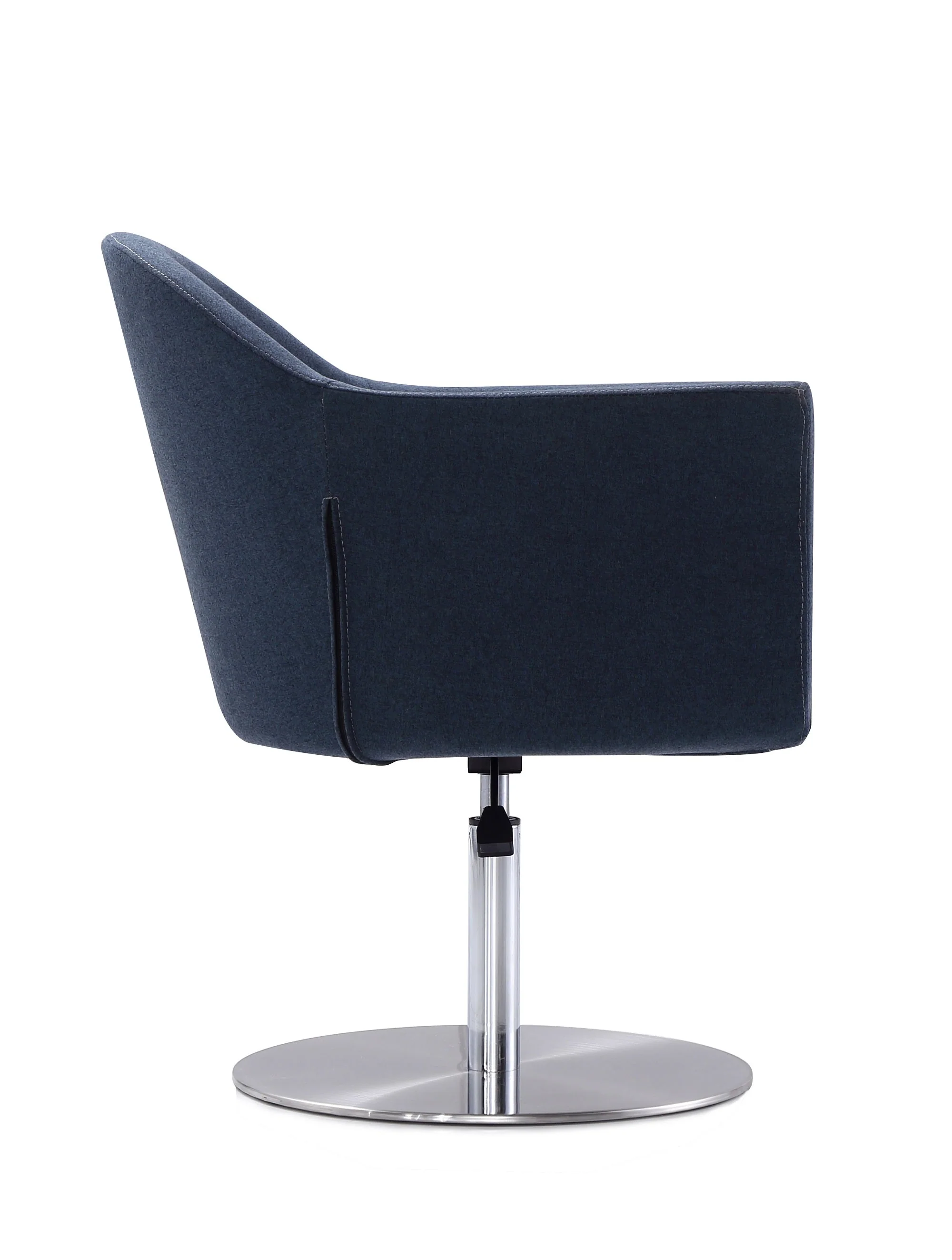 Voyager Swivel Adjustable Accent Chair in Smokey Blue and Brushed Metal (set of 2) - Image 5