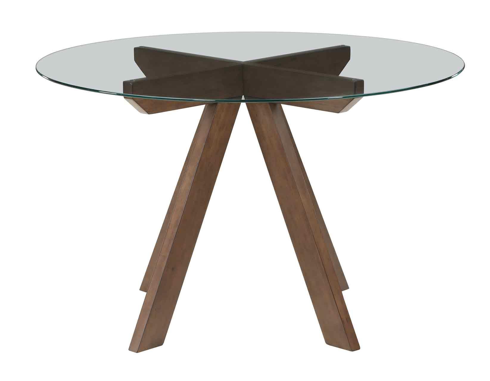 Wade 48-inch Round Glass-Top Dining Table - Image 4