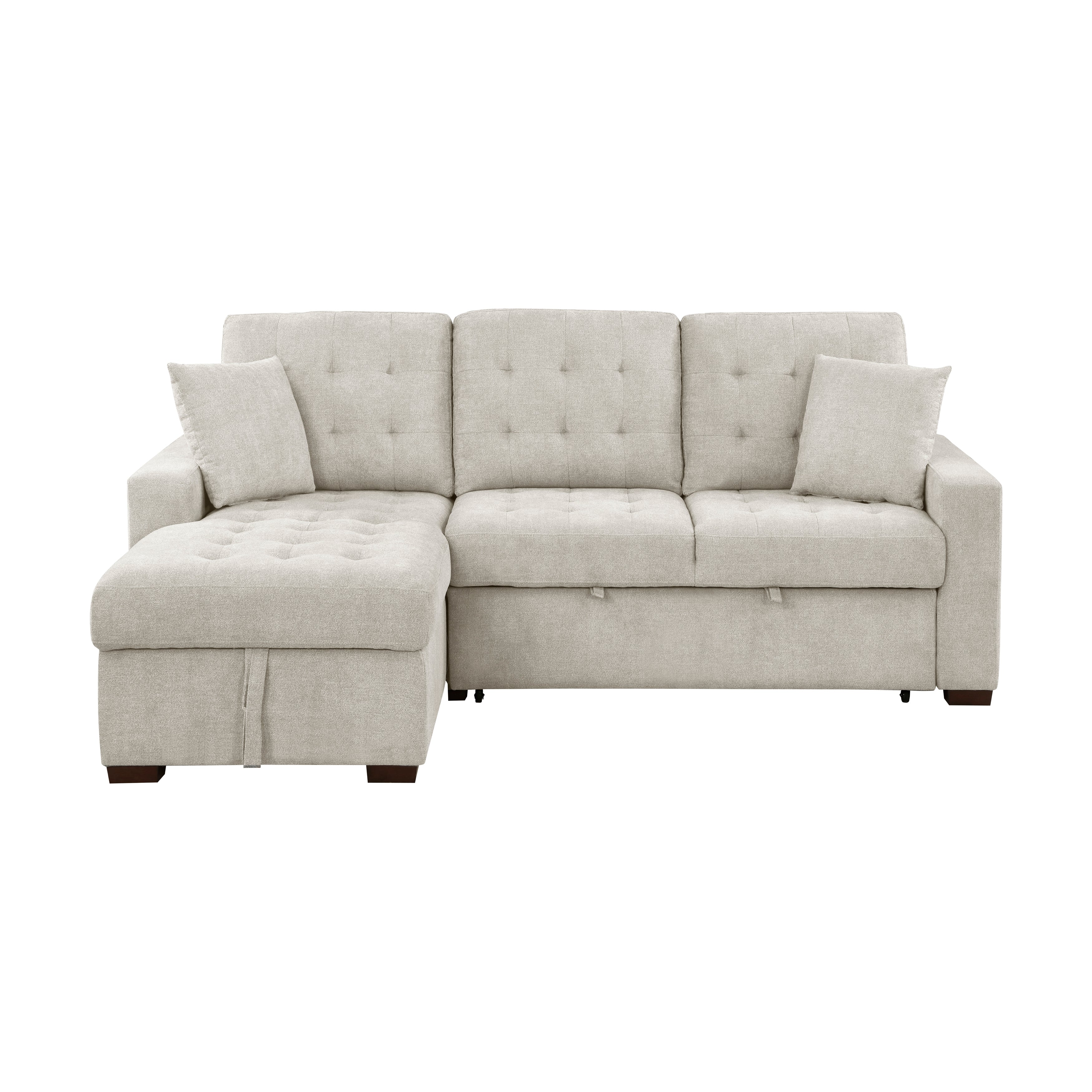 Waitsfield Sand 2-Piece Sectional with Left Chaise, Pull-out Bed and Hidden Storage - Image 2