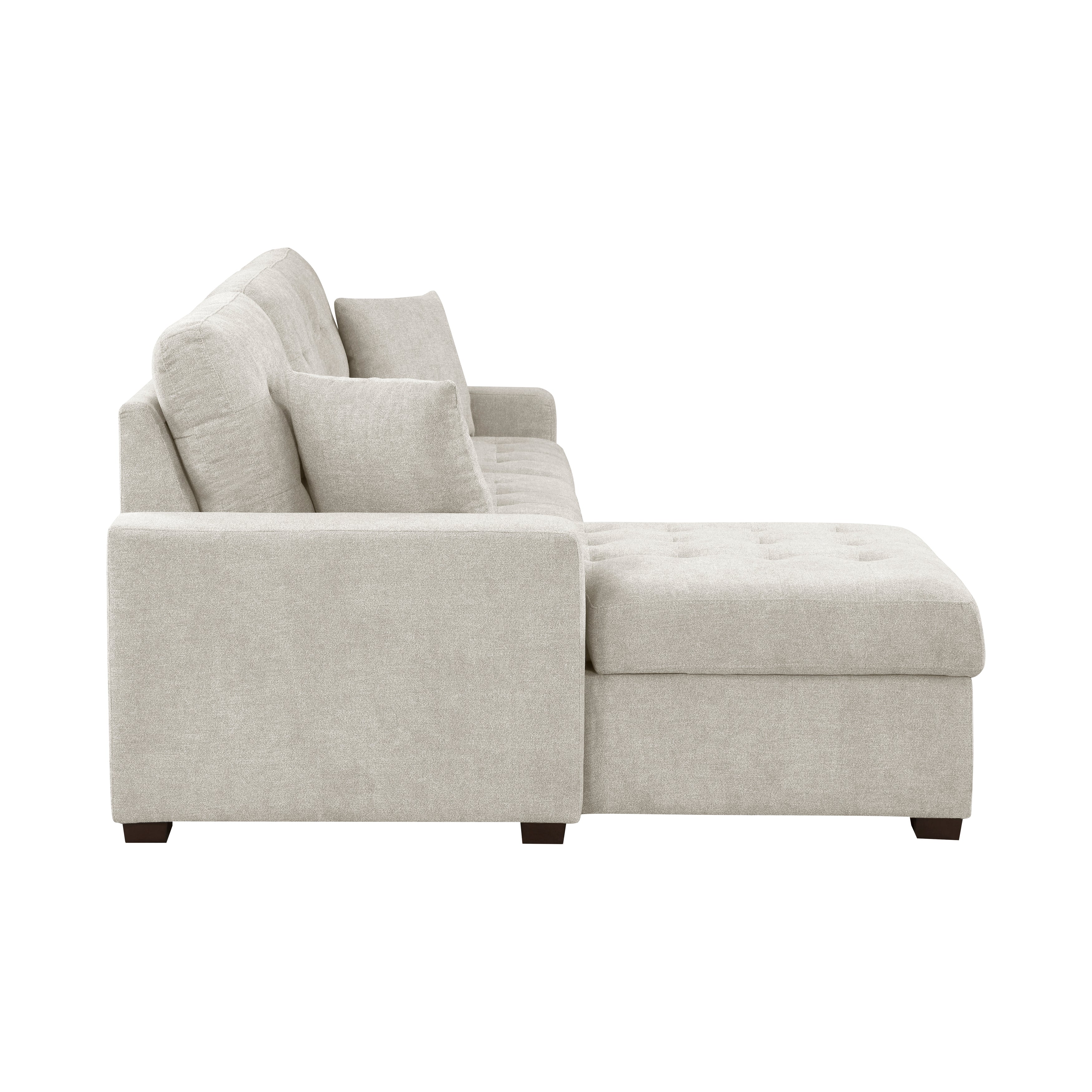 Waitsfield Sand 2-Piece Sectional with Left Chaise, Pull-out Bed and Hidden Storage - Image 4