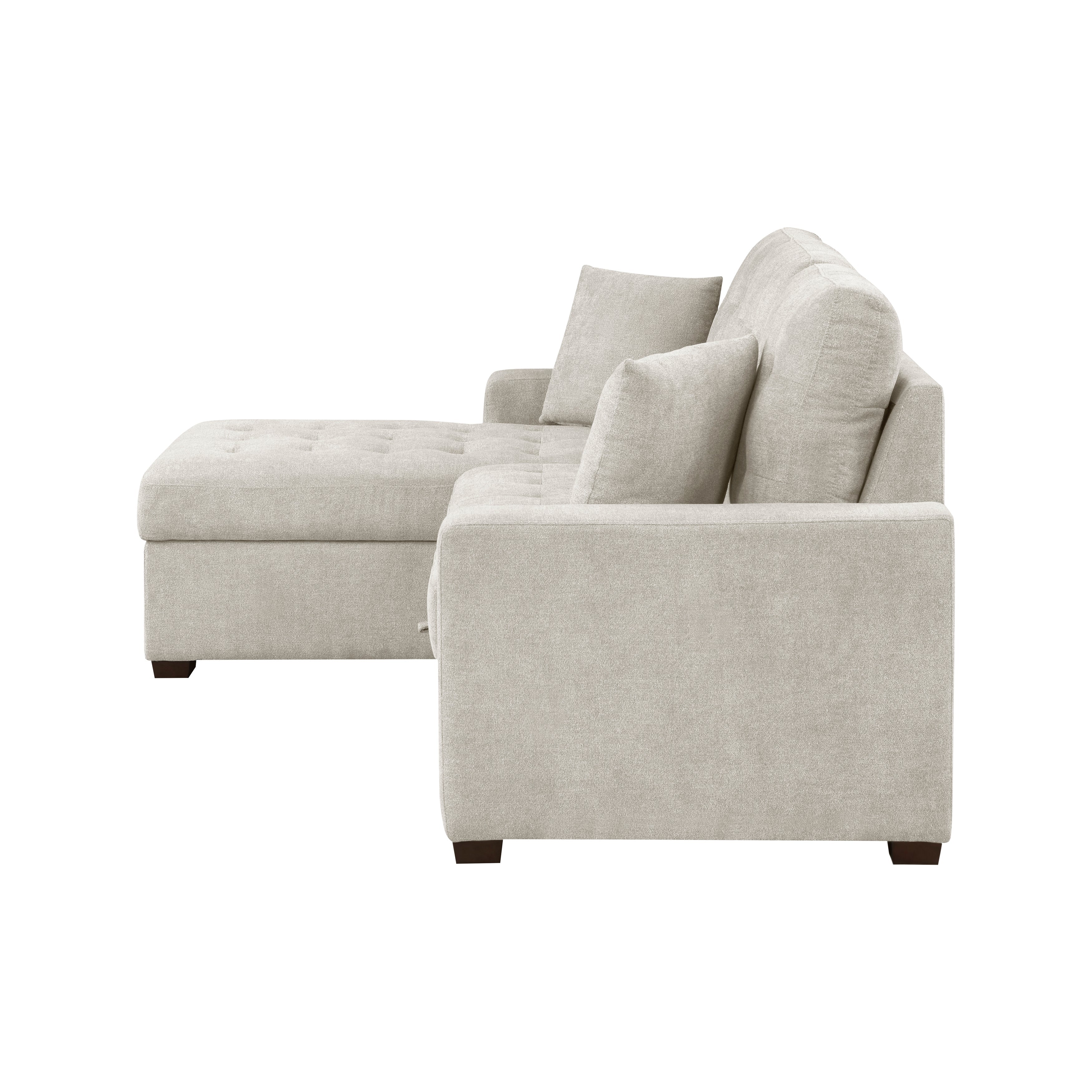 Waitsfield Sand 2-Piece Sectional with Left Chaise, Pull-out Bed and Hidden Storage - Image 5