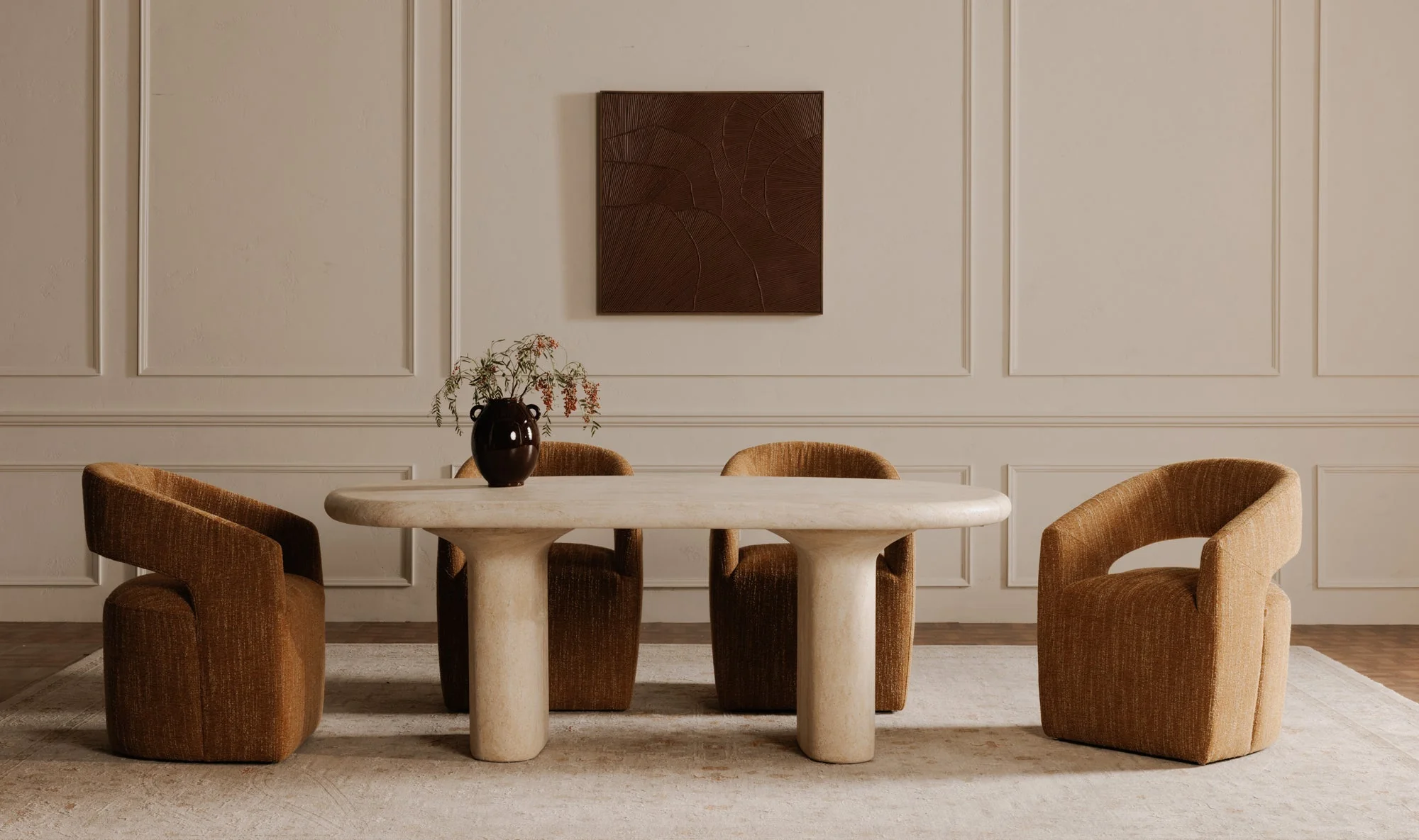 Warby Outdoor Dining Table Beige - Image 10