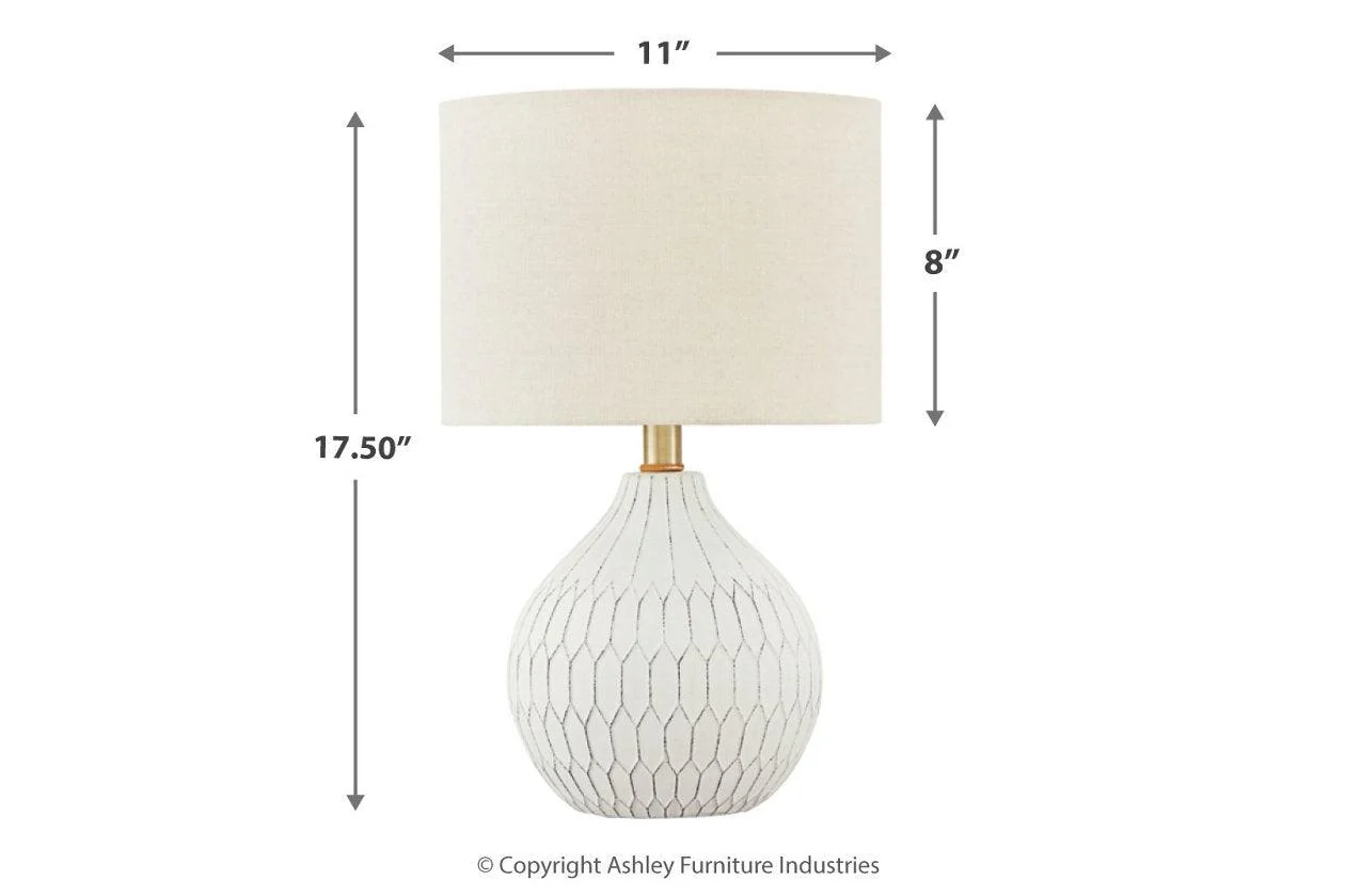 Wardmont White Table Lamp - Image 3