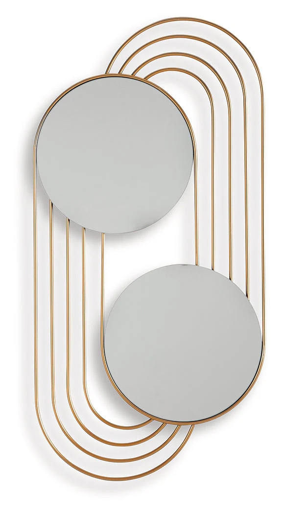 Warrenley Gold Finish Accent Mirror - Image 2