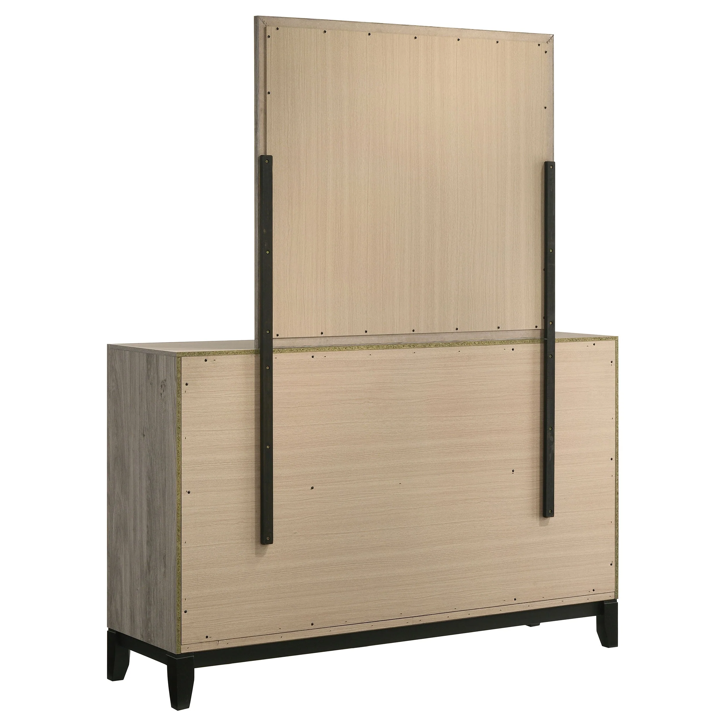 Watson Light Taupe 6-drawer Bedroom Dresser and Mirror - Image 6