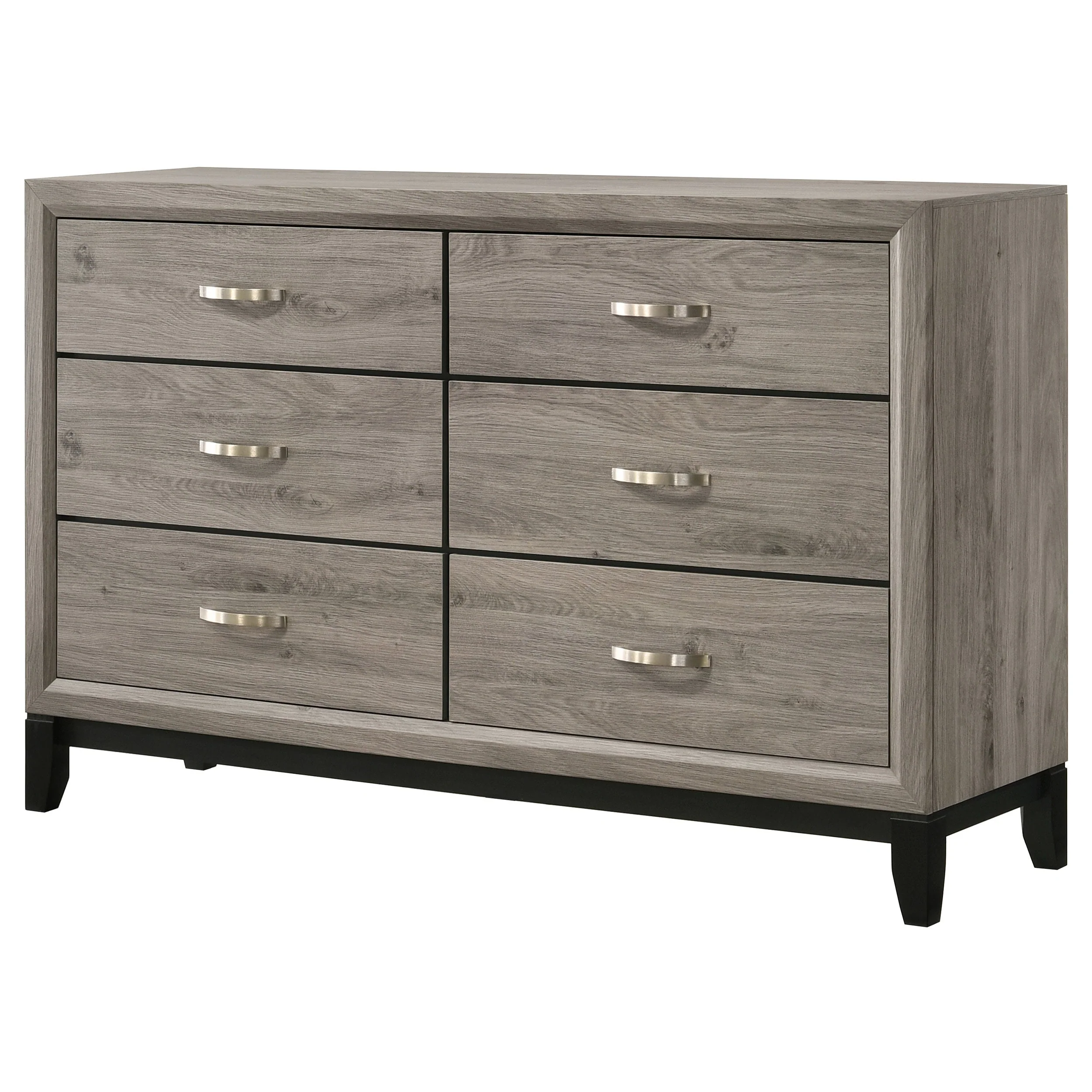 Watson Light Taupe 6-drawer Bedroom Dresser Cabinet - Image 4