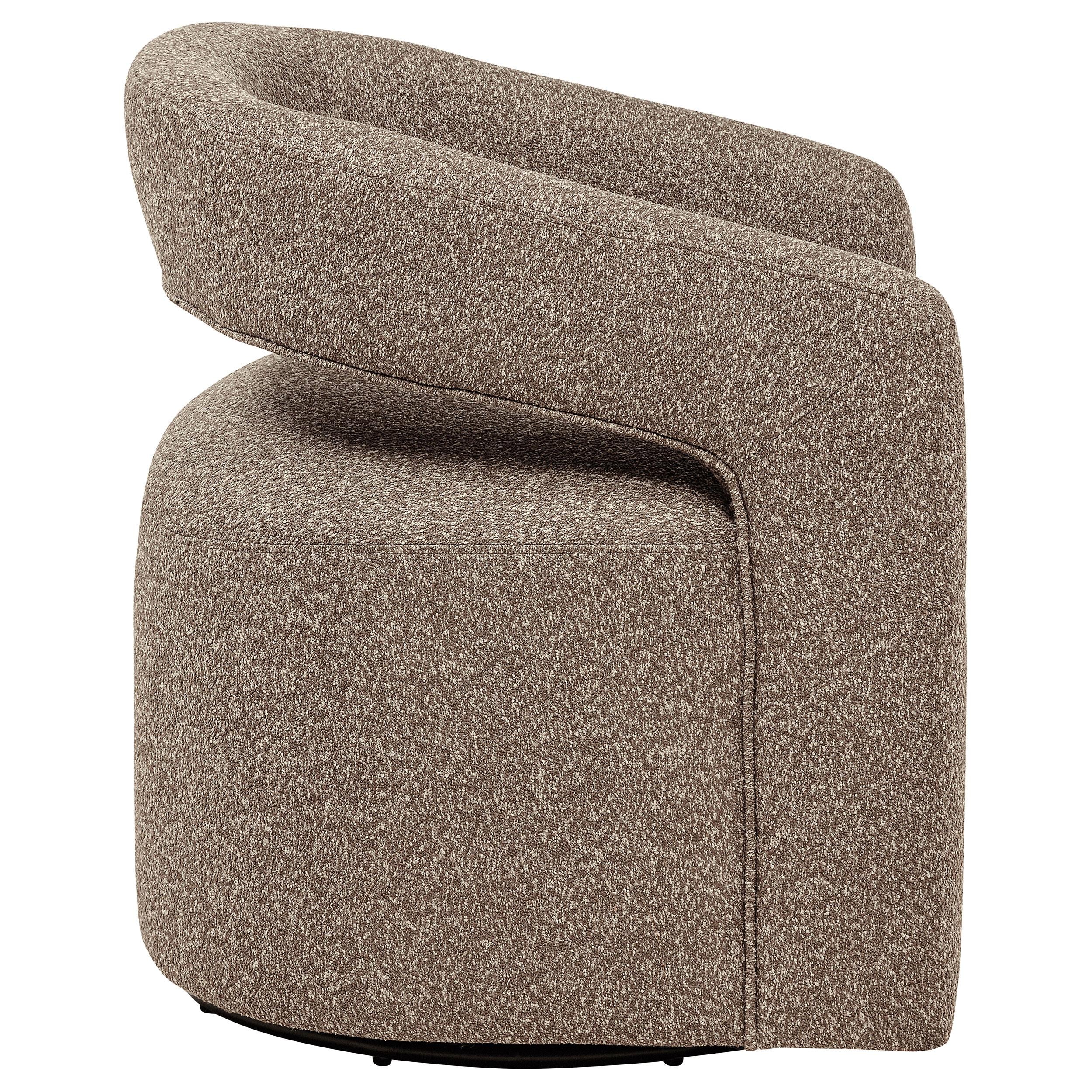 Westhill Rocky Road Boucle Upholstered Swivel Accent Chair - Image 9