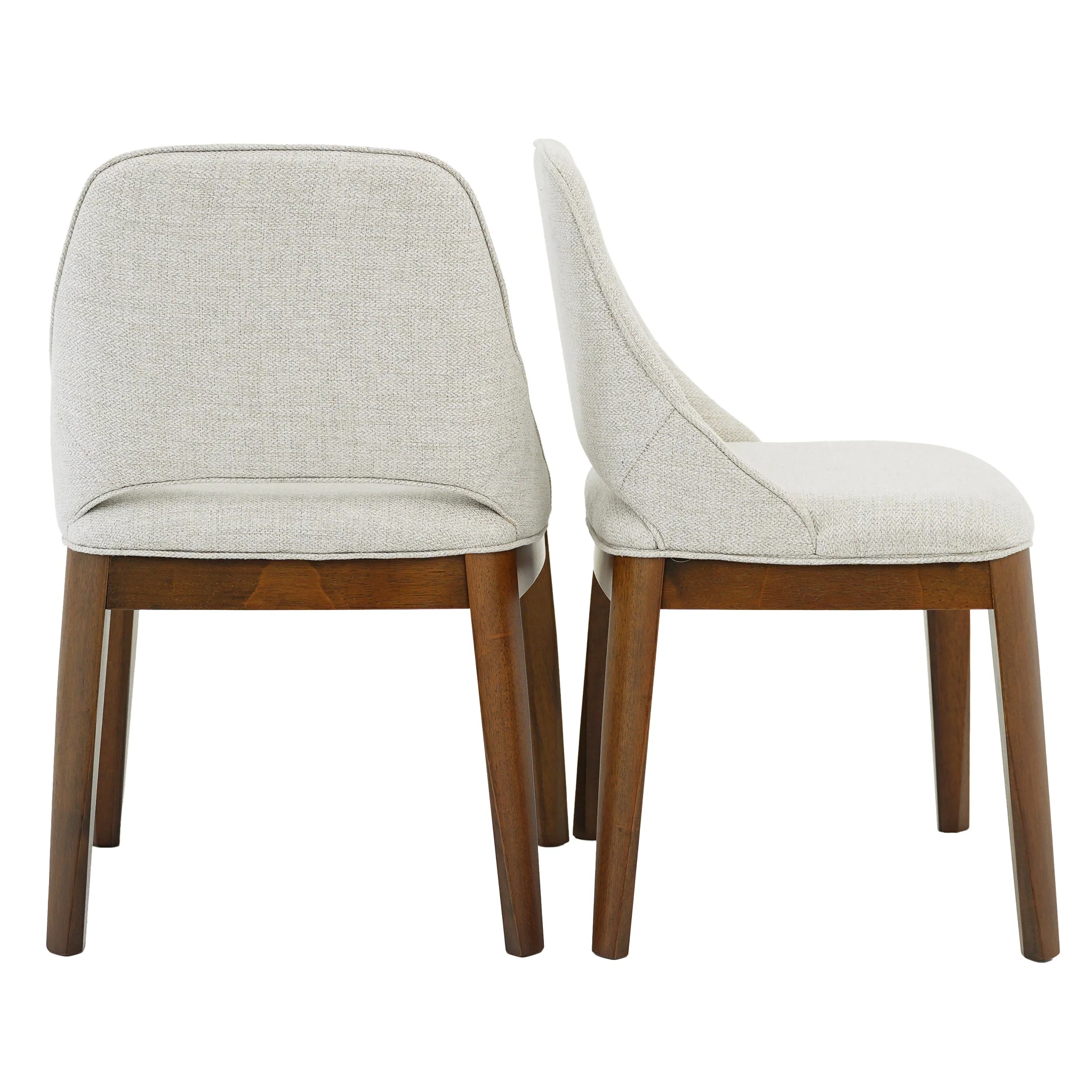 Weston Dining Chair Set of 2 - Beige Linen - Image 4