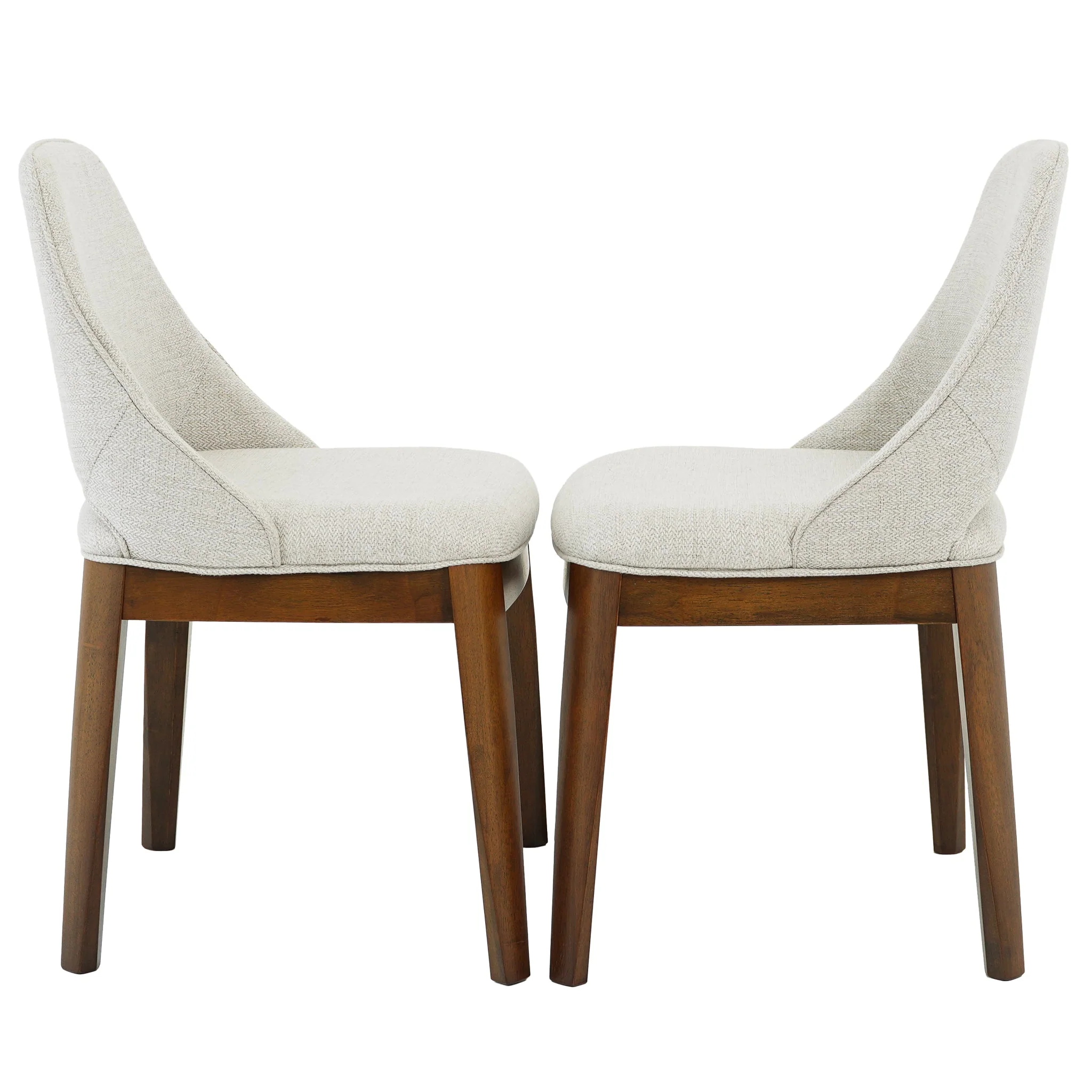 Weston Dining Chair Set of 2 - Beige Linen - Image 5
