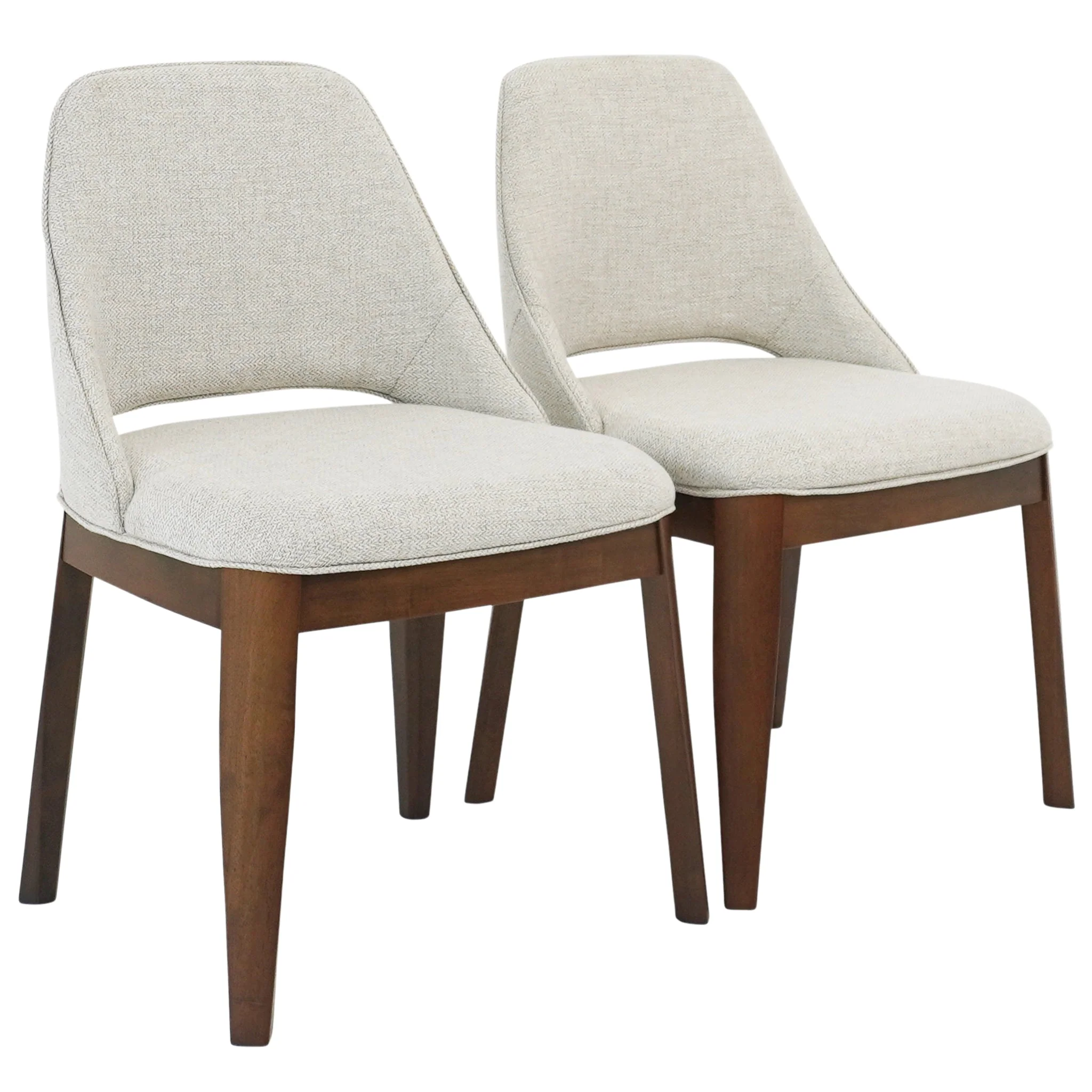 Weston Dining Chair Set of 2 - Beige Linen - Image 6