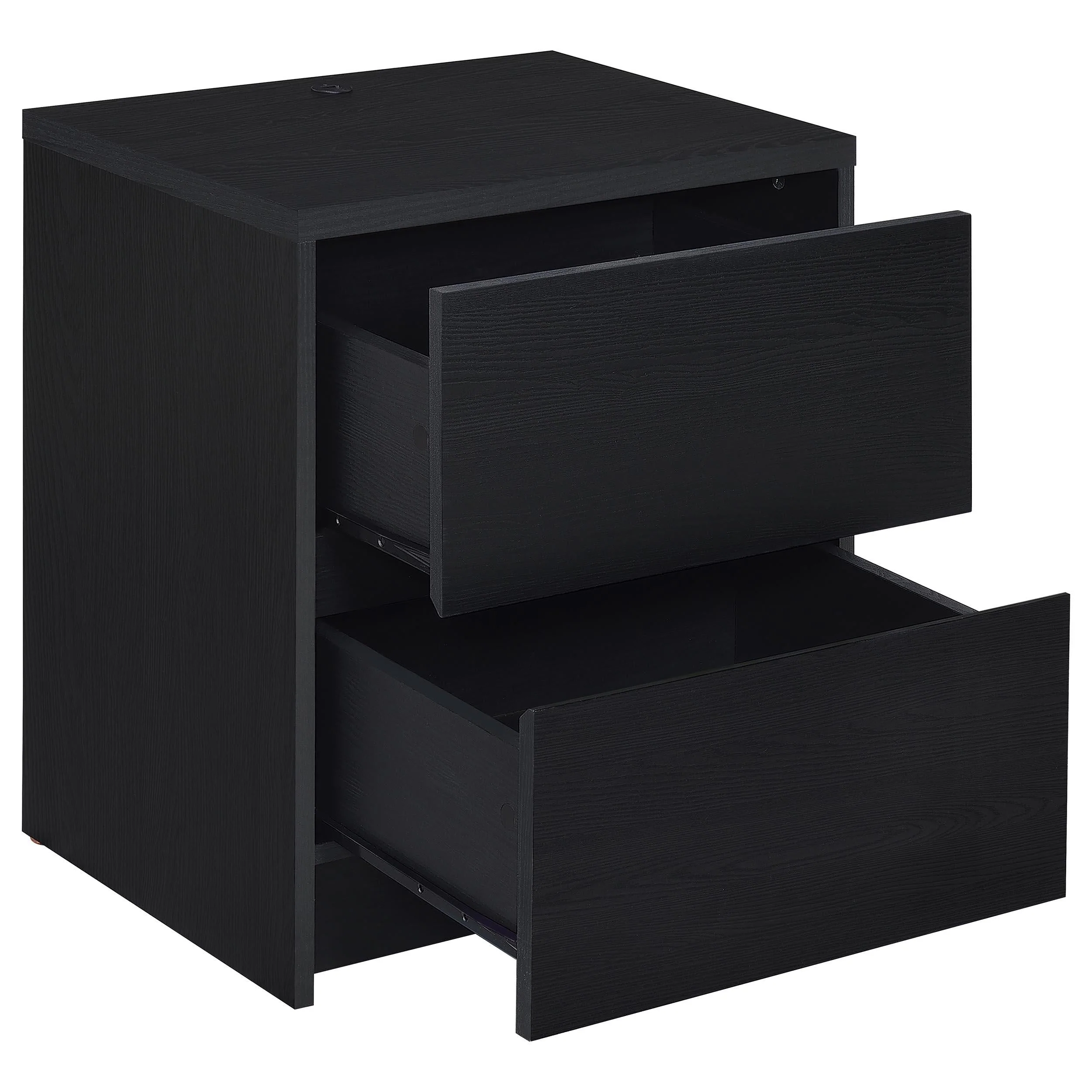 Westpark Black Nightstand with LED Lights and USB Ports - Image 6