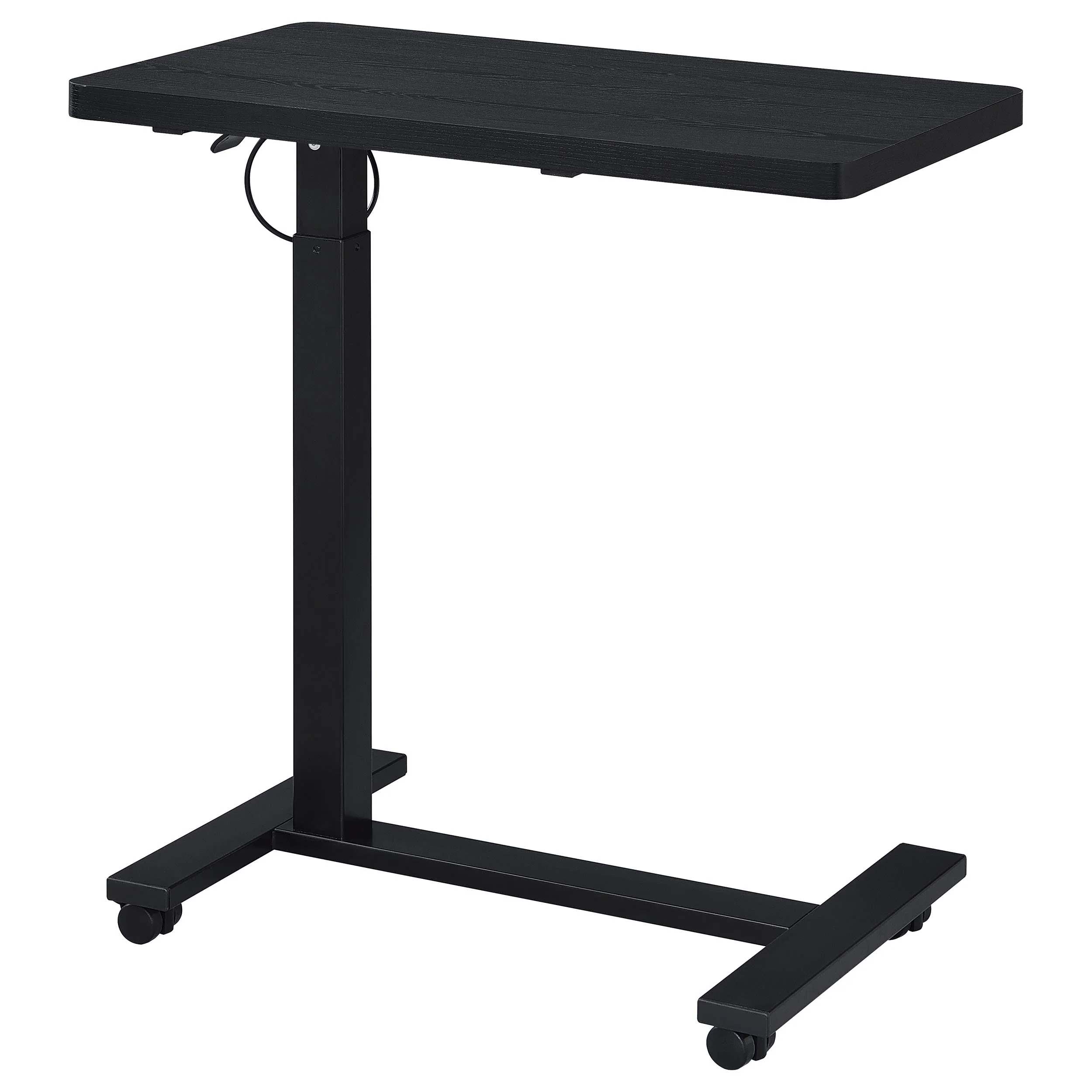 Westpark Black Pneumatic Adjustable C-Shape Side Table with Casters - Image 10