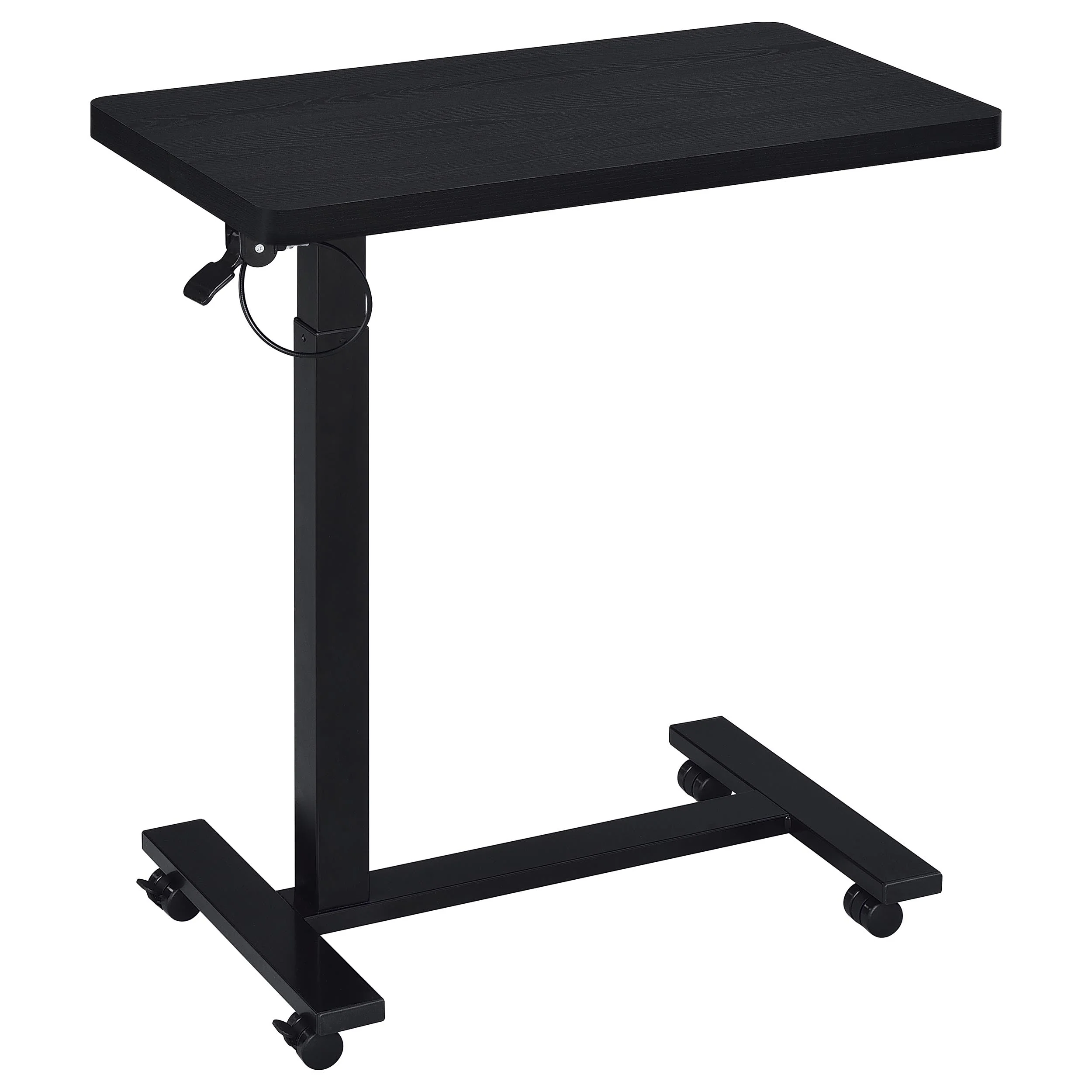 Westpark Black Pneumatic Adjustable C-Shape Side Table with Casters - Image 3