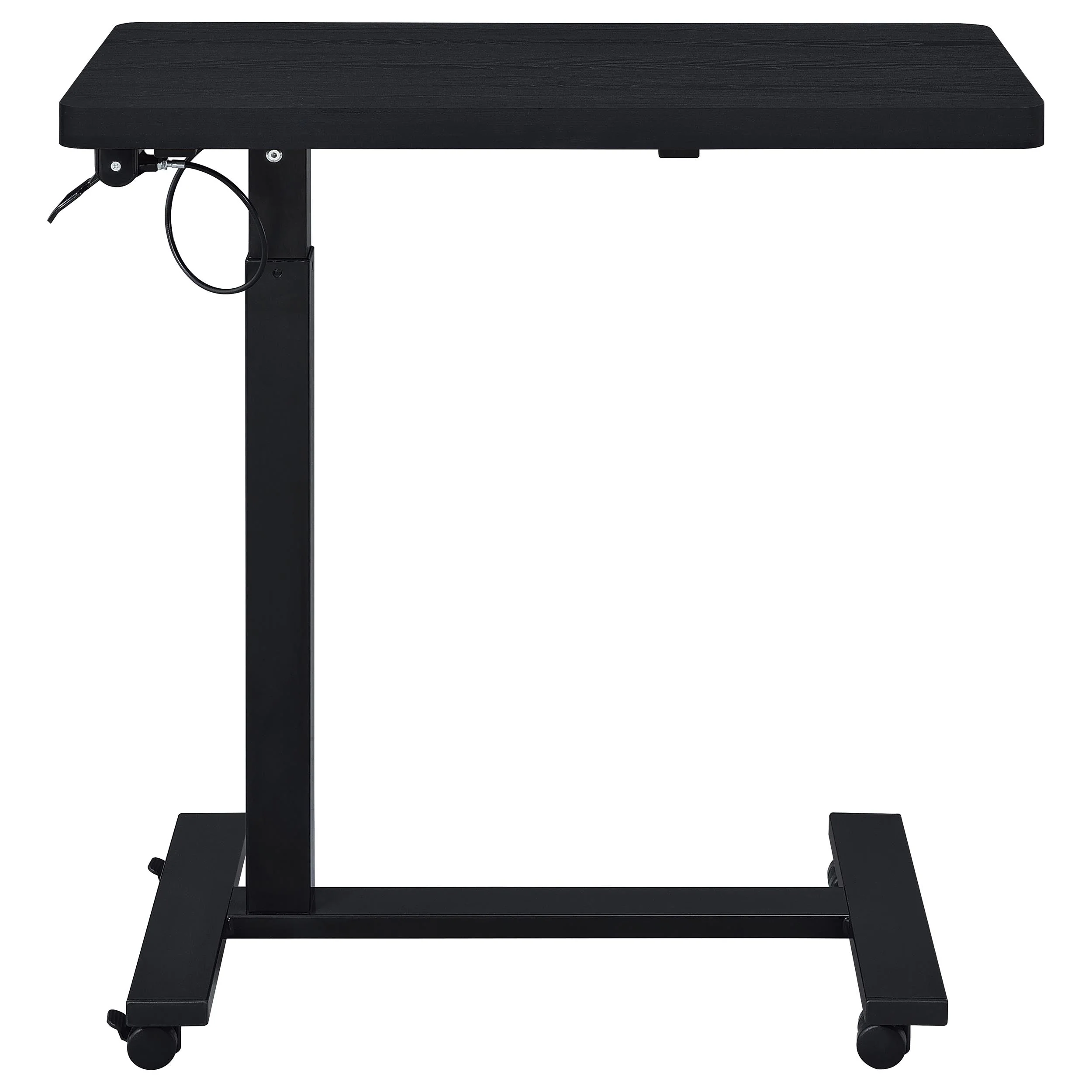 Westpark Black Pneumatic Adjustable C-Shape Side Table with Casters - Image 6