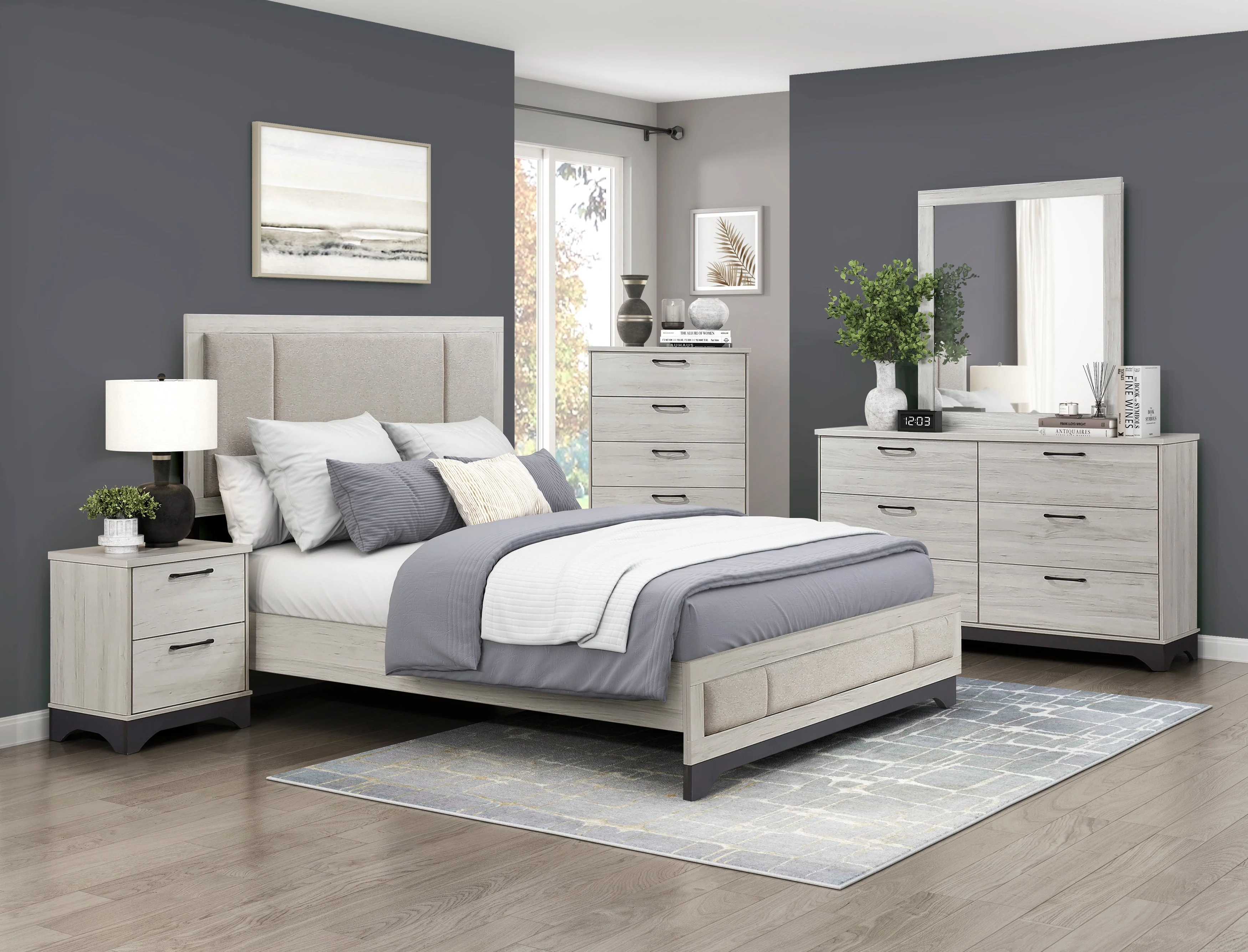 Westport White Oak/Gray Full Platform Bed - Image 9