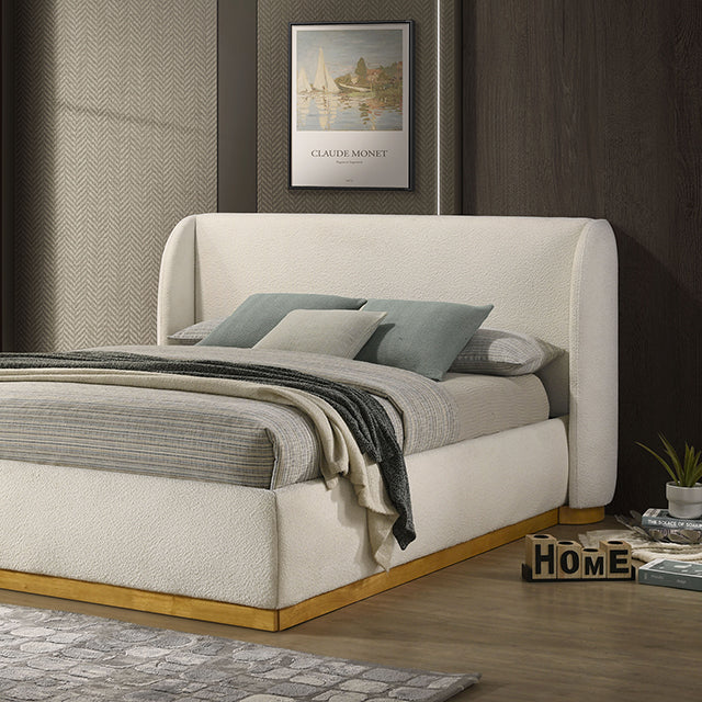 Whitman White/Natural Oak Bed Queen - Image 2