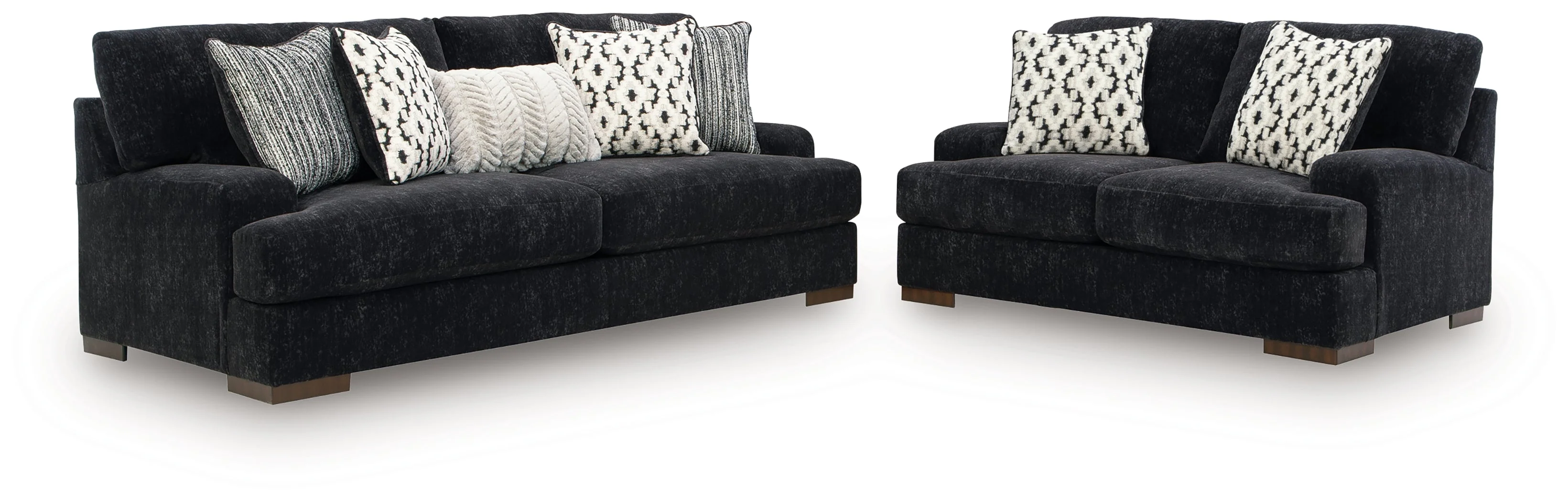 Whitmore Manor Black Pearl Sofa and Loveseat - Image 2