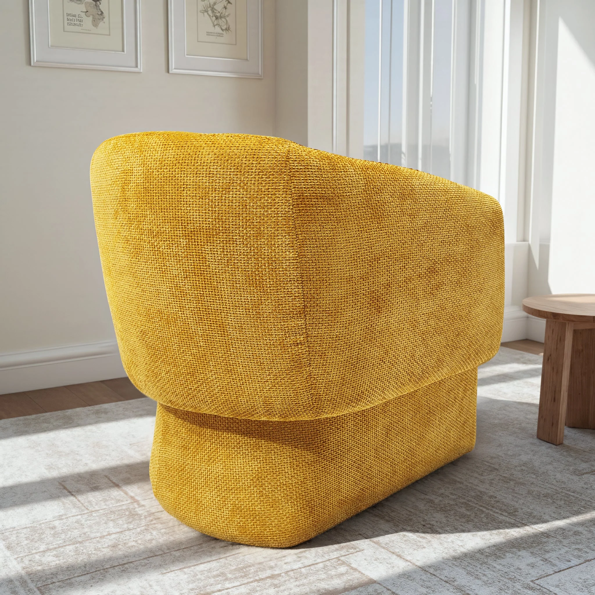 Wichita Gold Chenille Lounge Chair - Image 6
