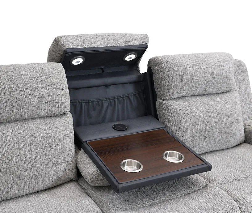 Wilbert Grey 3-Piece Reclining Living Room Set - Image 2