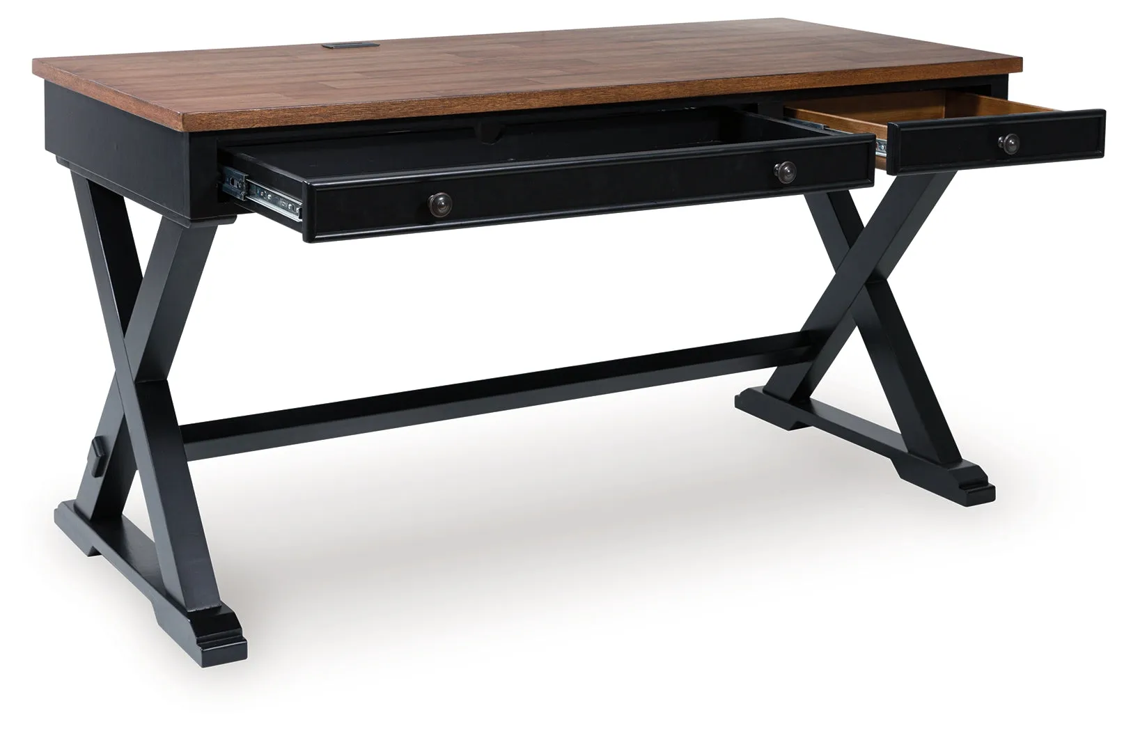 Wildenauer Brown/Black 60" Home Office Desk - Image 3