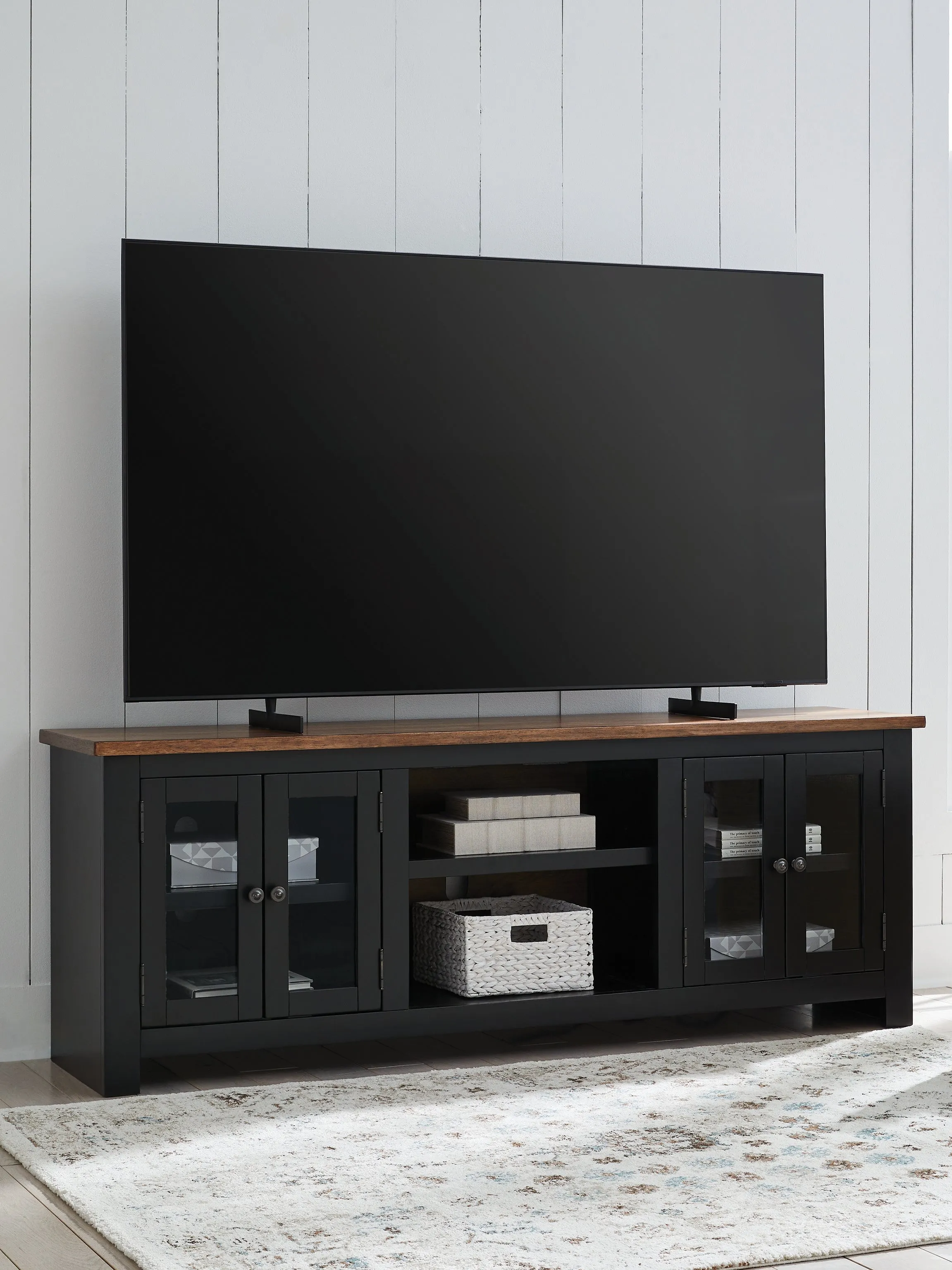 Wildenauer Brown/Black 76" TV Stand - Image 2