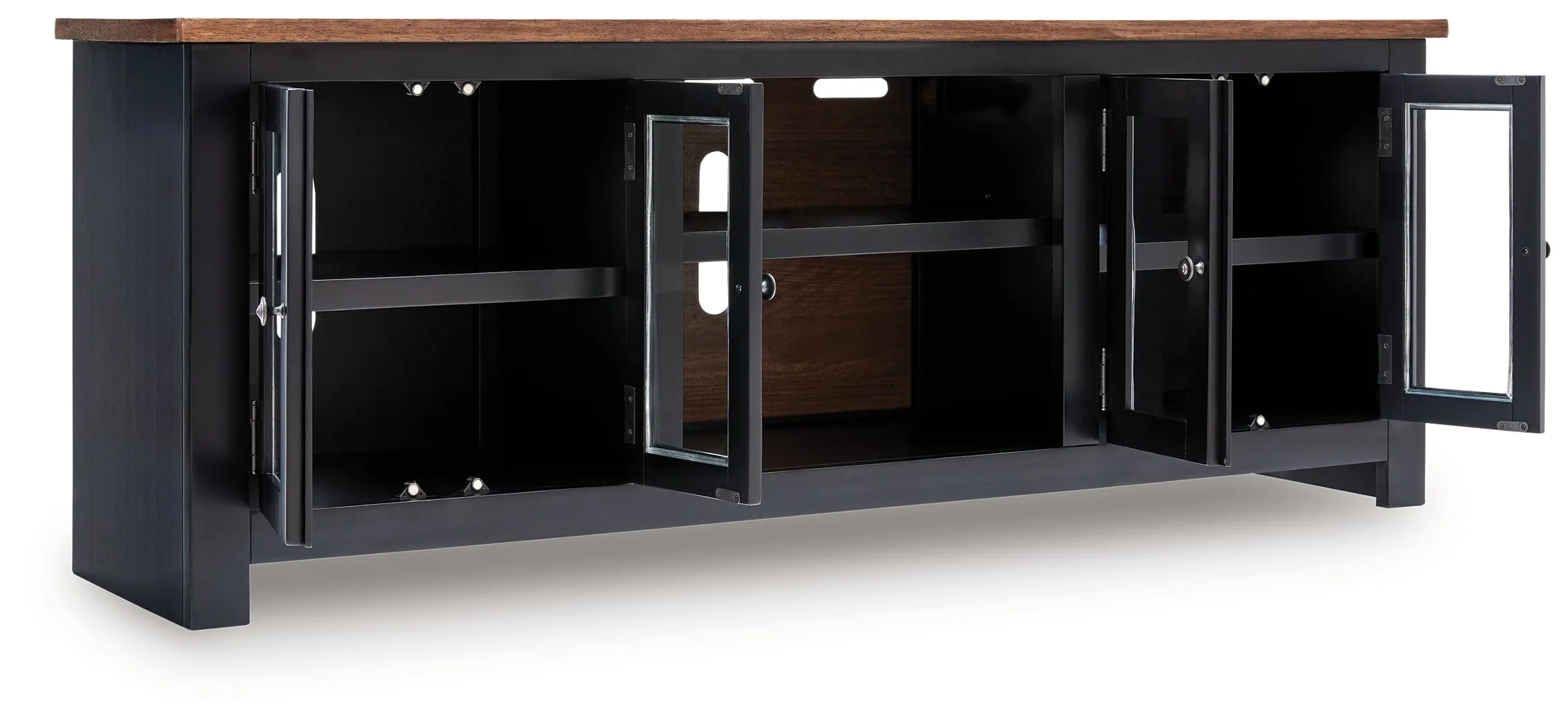 Wildenauer Brown/Black 76" TV Stand - Image 3