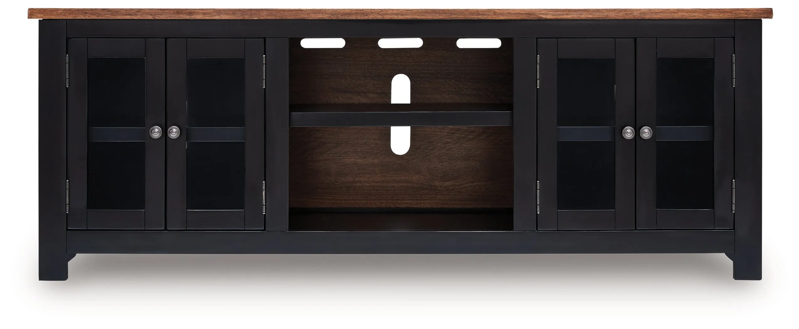 Wildenauer Brown/Black 76" TV Stand - Image 4