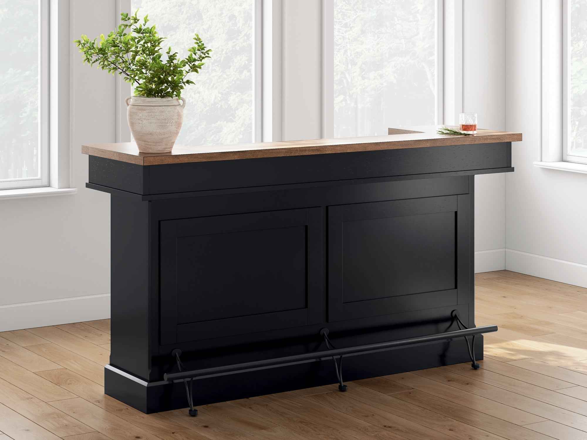 Wildenauer Brown/Black Bar Table and 2 Barstools - Image 19