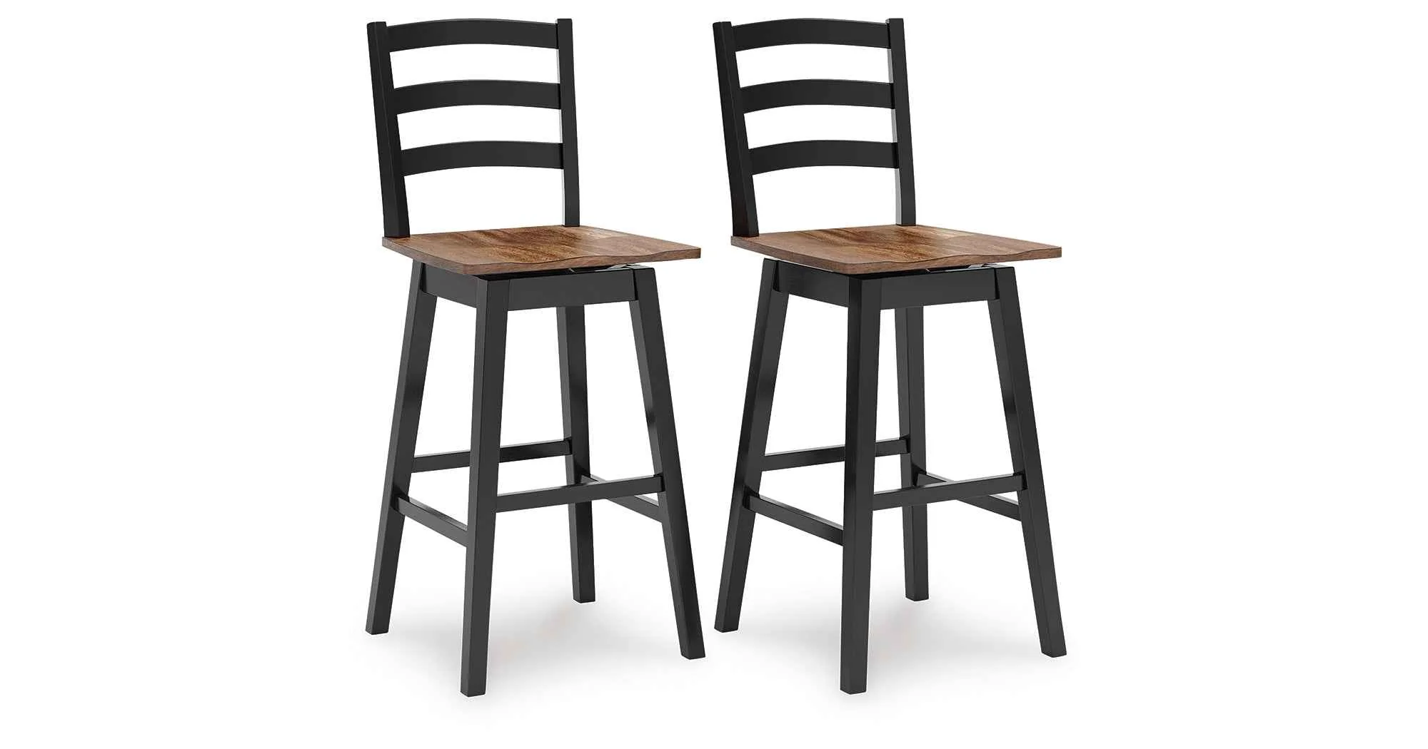 Wildenauer Brown/Black Bar Table and 2 Barstools - Image 2