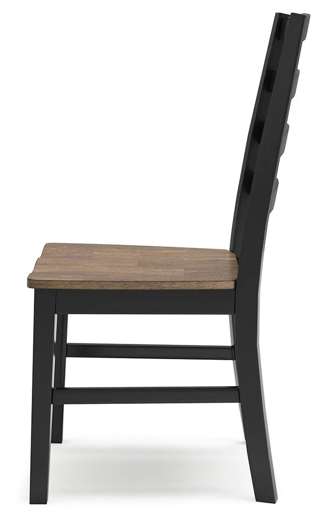 Wildenauer Brown/Black Dining Table and 8 Chairs - Image 6