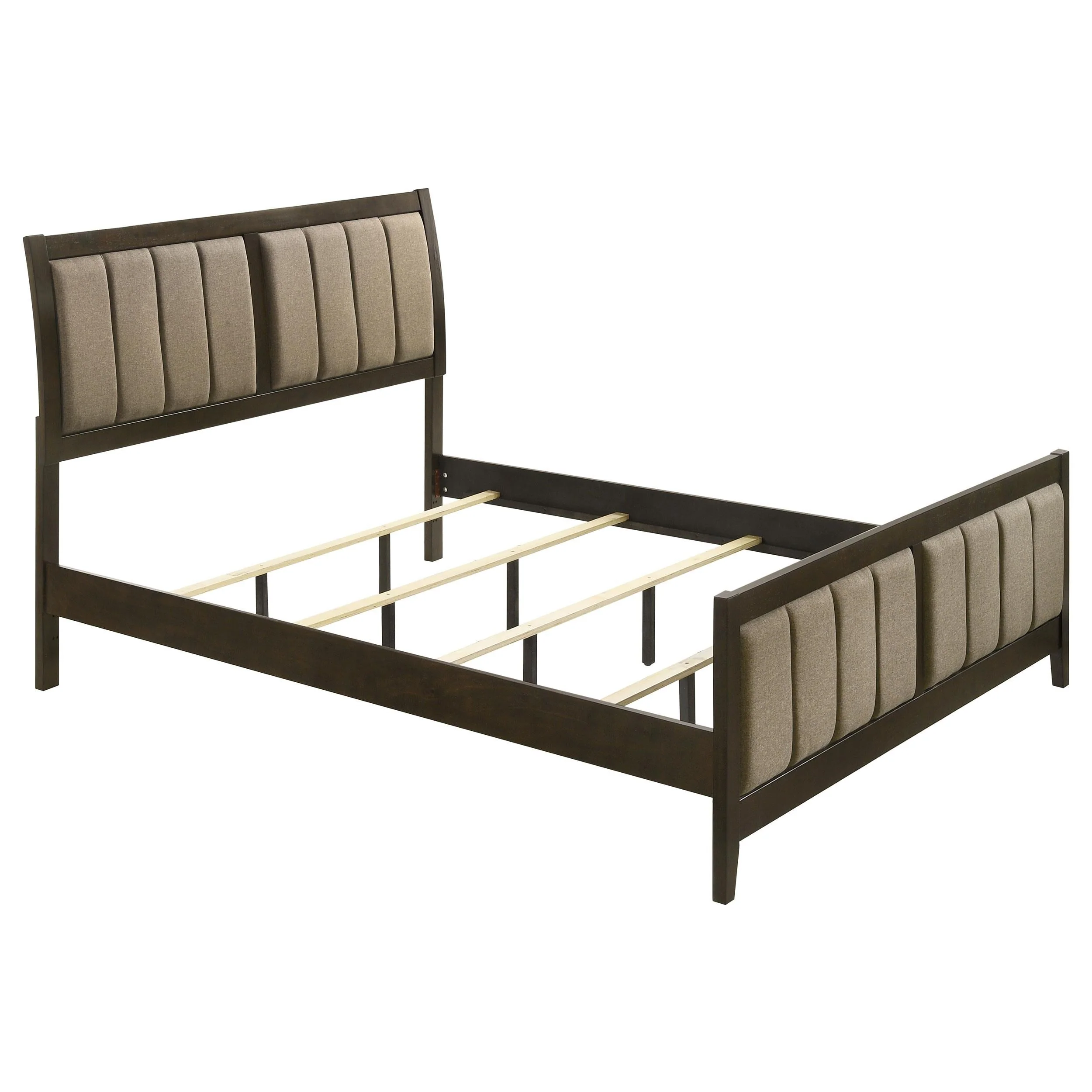 Wilkes 51-inch Upholstered California King Bed Dark Cocoa - Image 3