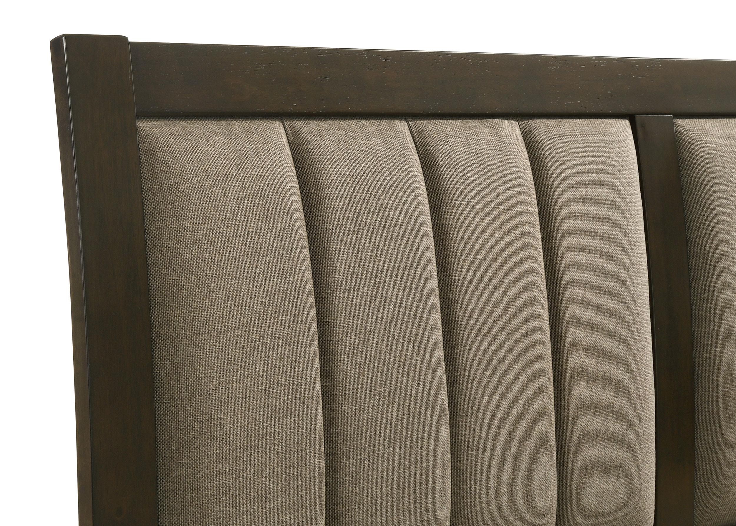 Wilkes Dark Cocoa Upholstered Queen Bed - Image 5