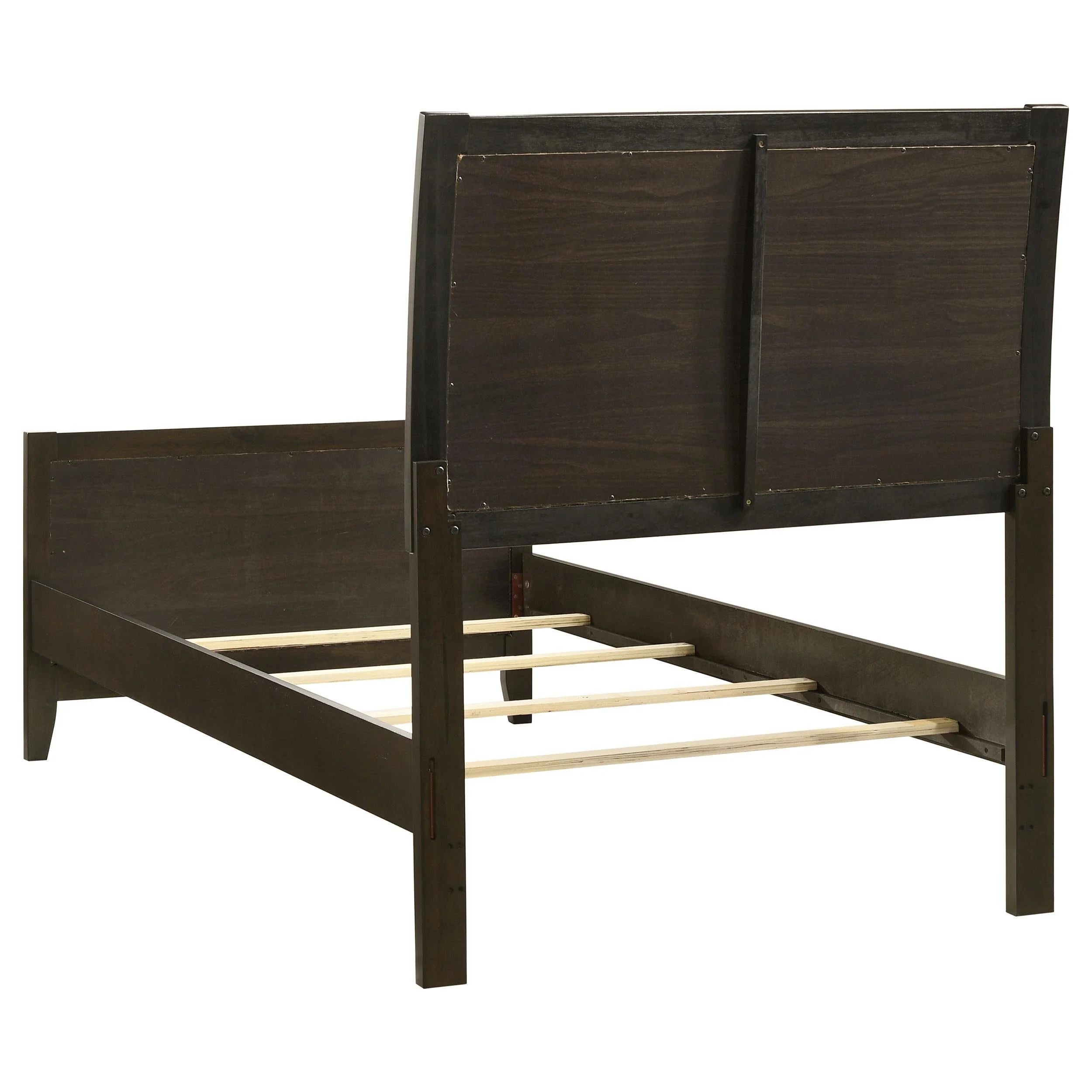 Wilkes Dark Cocoa Upholstered Twin Bed - Image 4