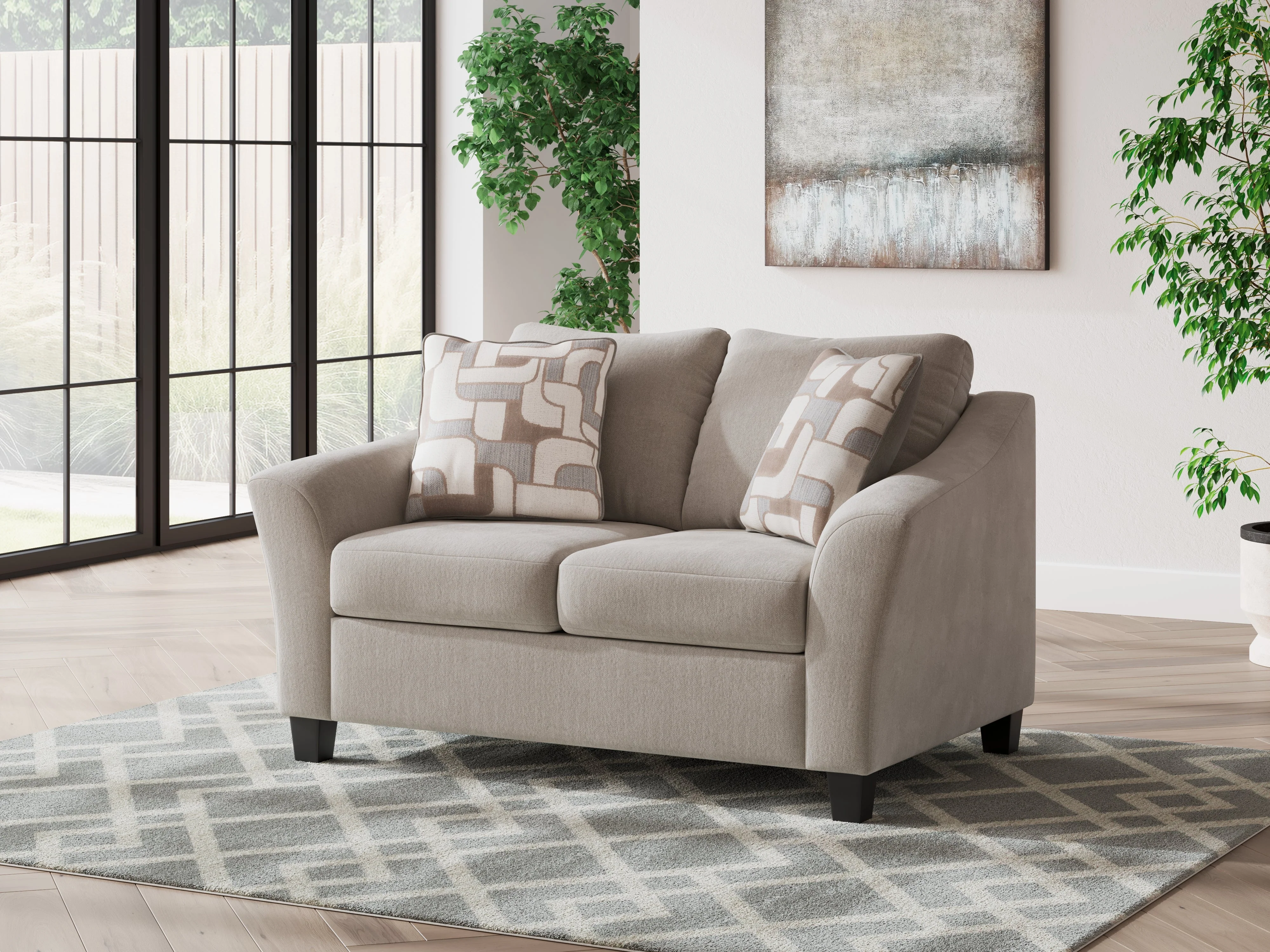Willarae Taupe Loveseat - Image 2