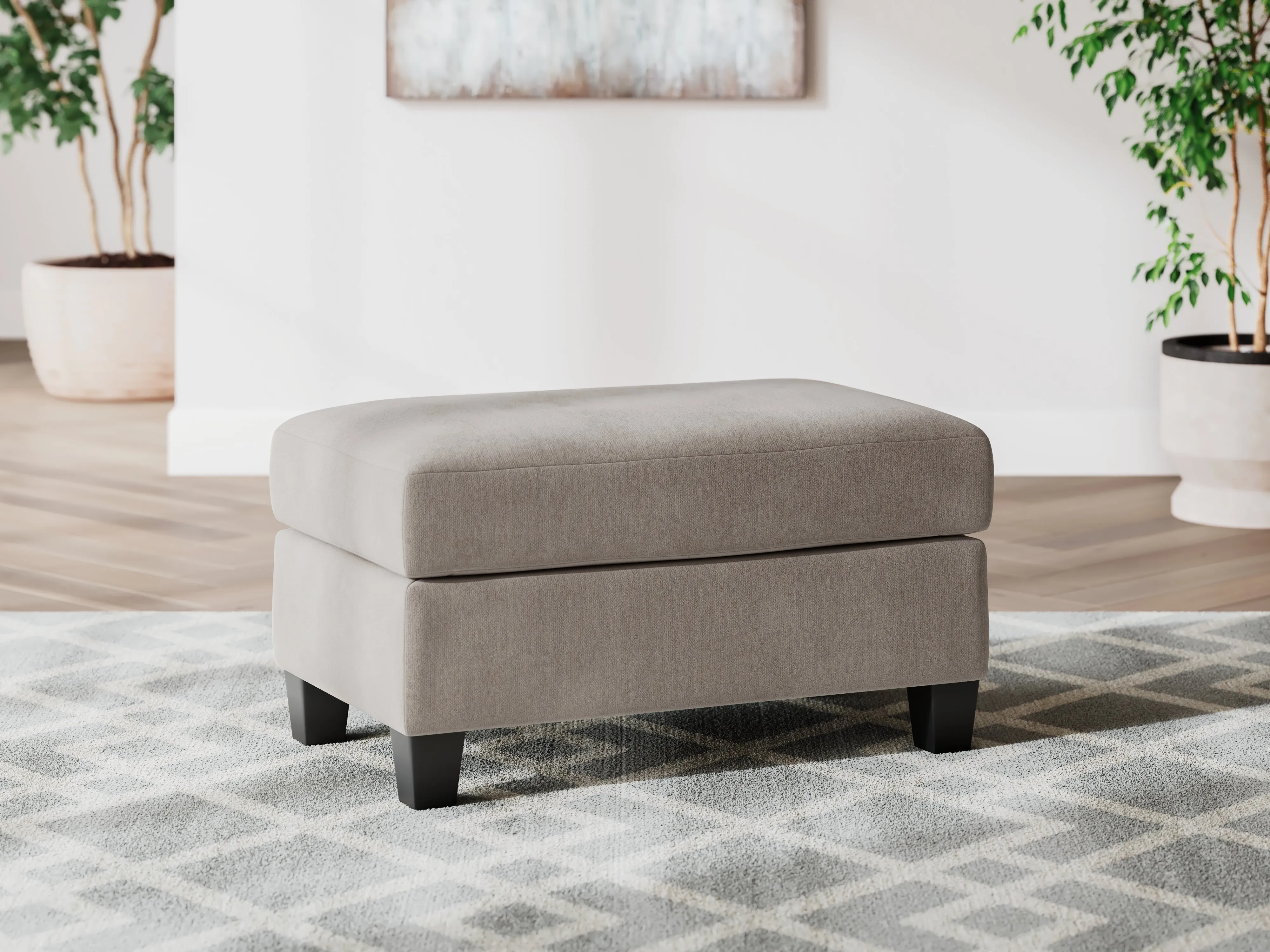 Willarae Taupe Ottoman - Image 2