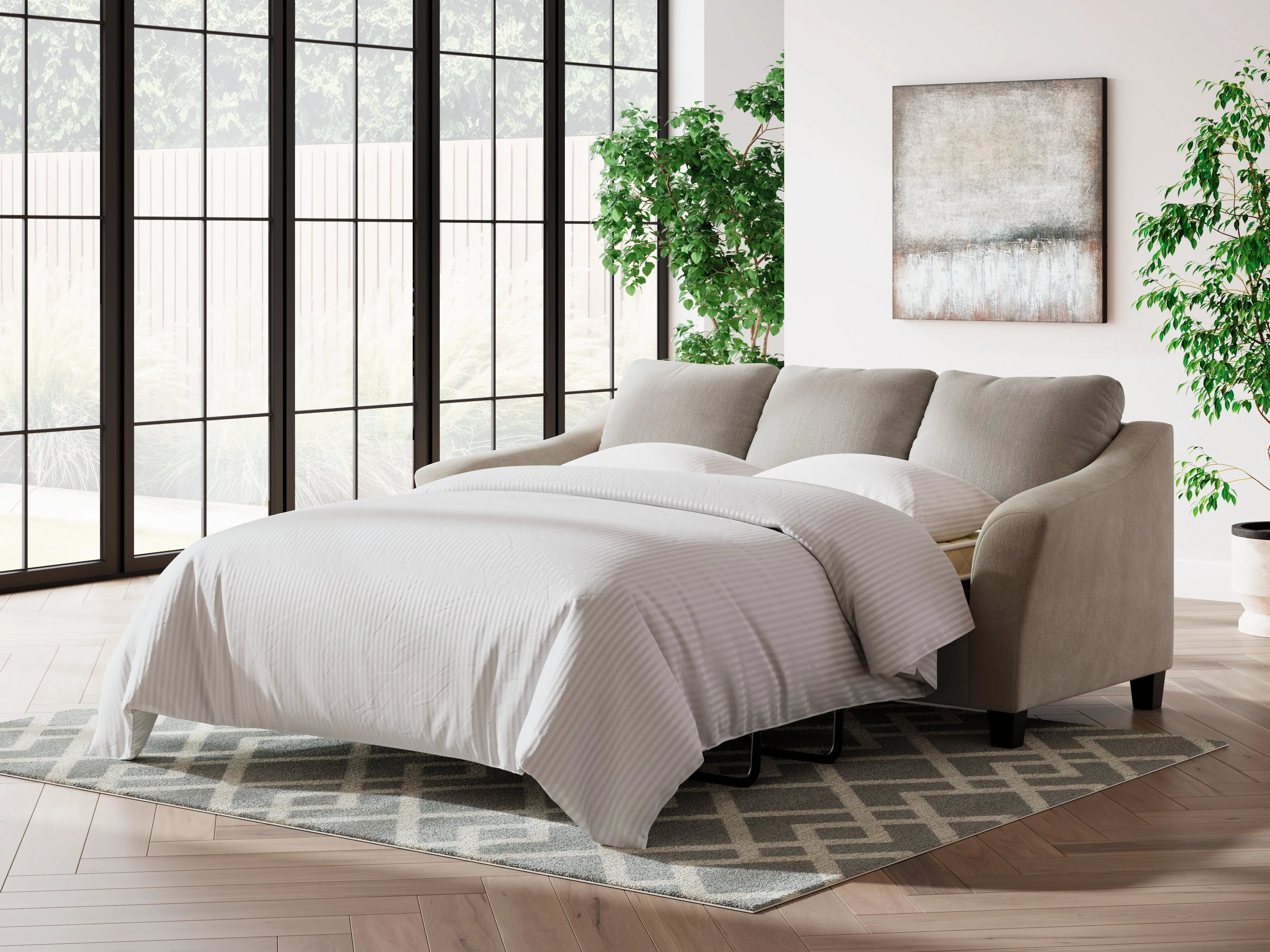 Willarae Taupe Queen Sofa Sleeper - Image 2