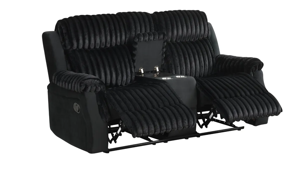 Willow Black 3-Piece Reclining Living Room Set [Special Price] - Image 3